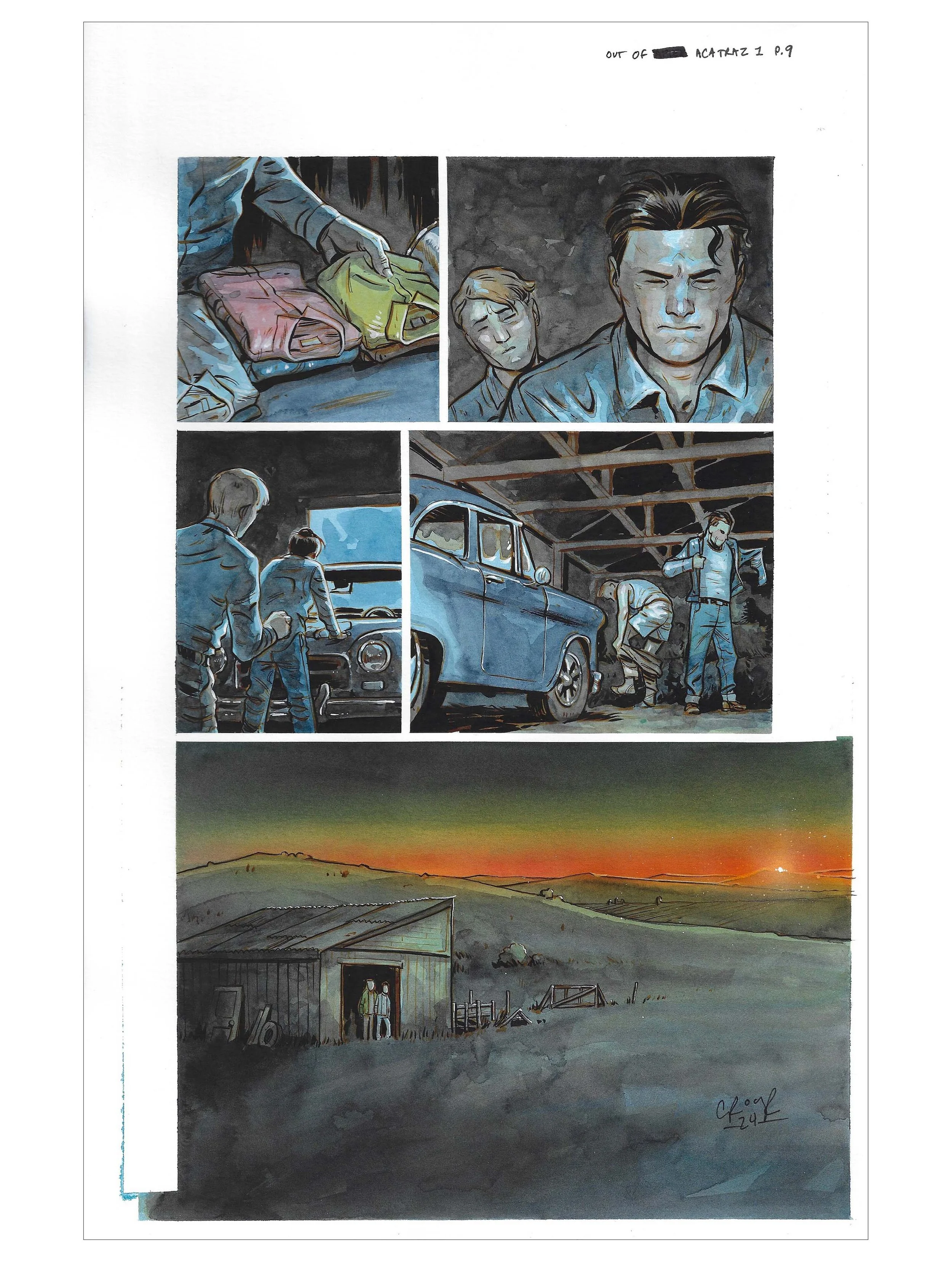OUT OF ALCATRAZ : ISSUE 1 PAGE 09 Comic Art