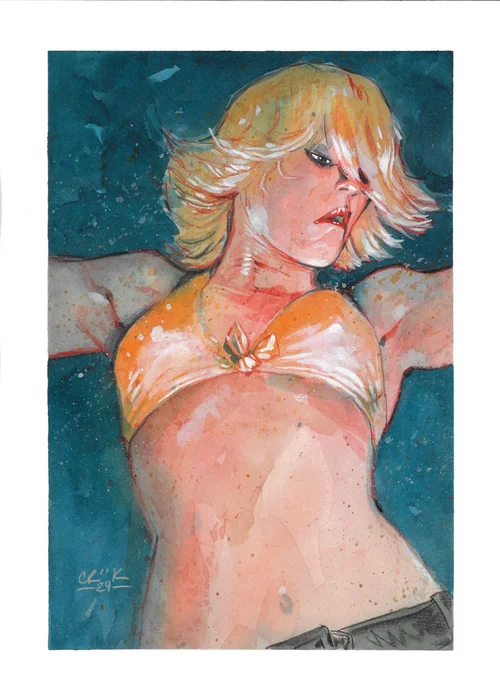 Tyler Crook | Amyl and the Sniffers: Amy Taylor - Original Art Sketch | Tyler Crook