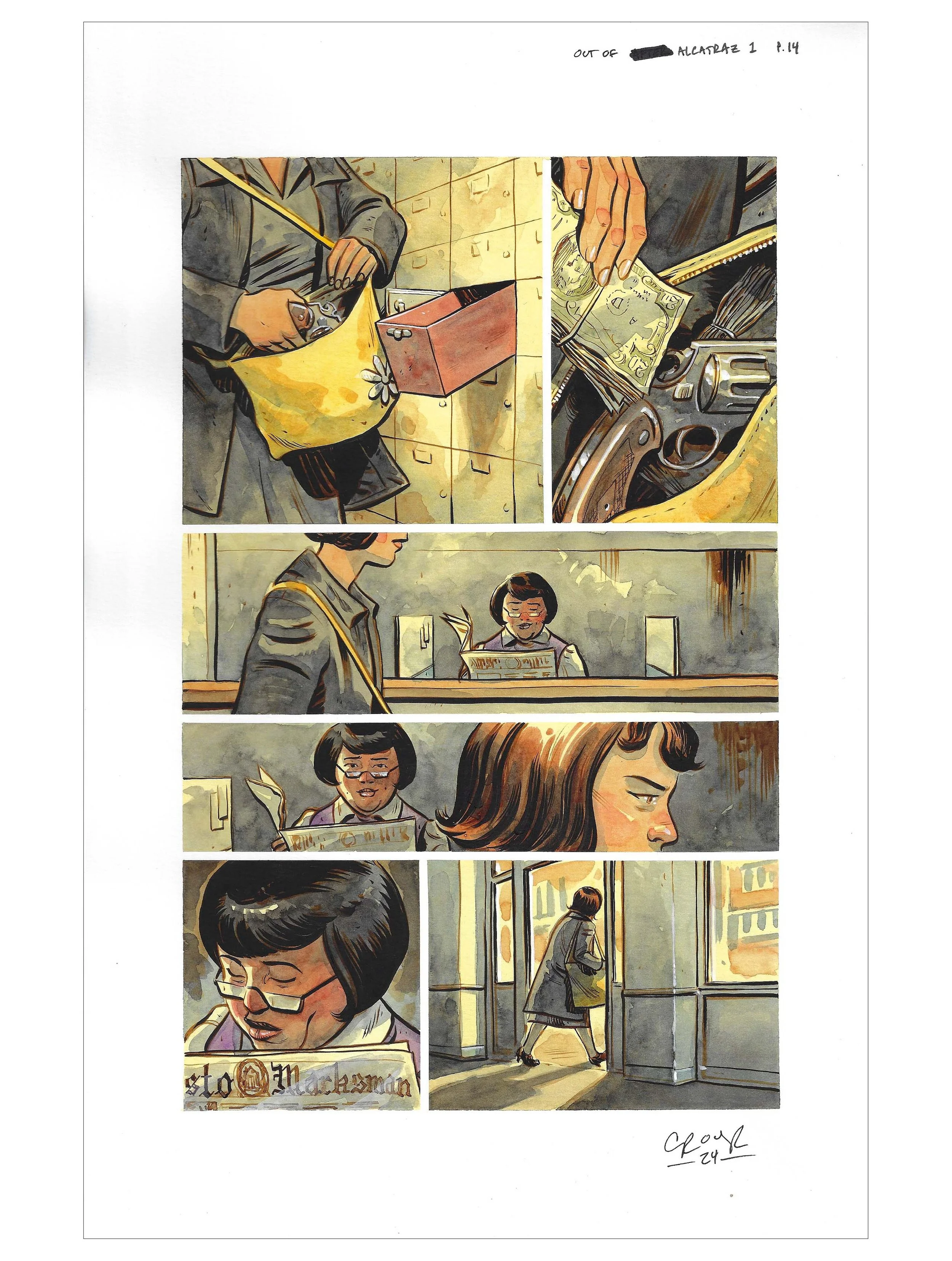 OUT OF ALCATRAZ : ISSUE 1 PAGE 14 Comic Art