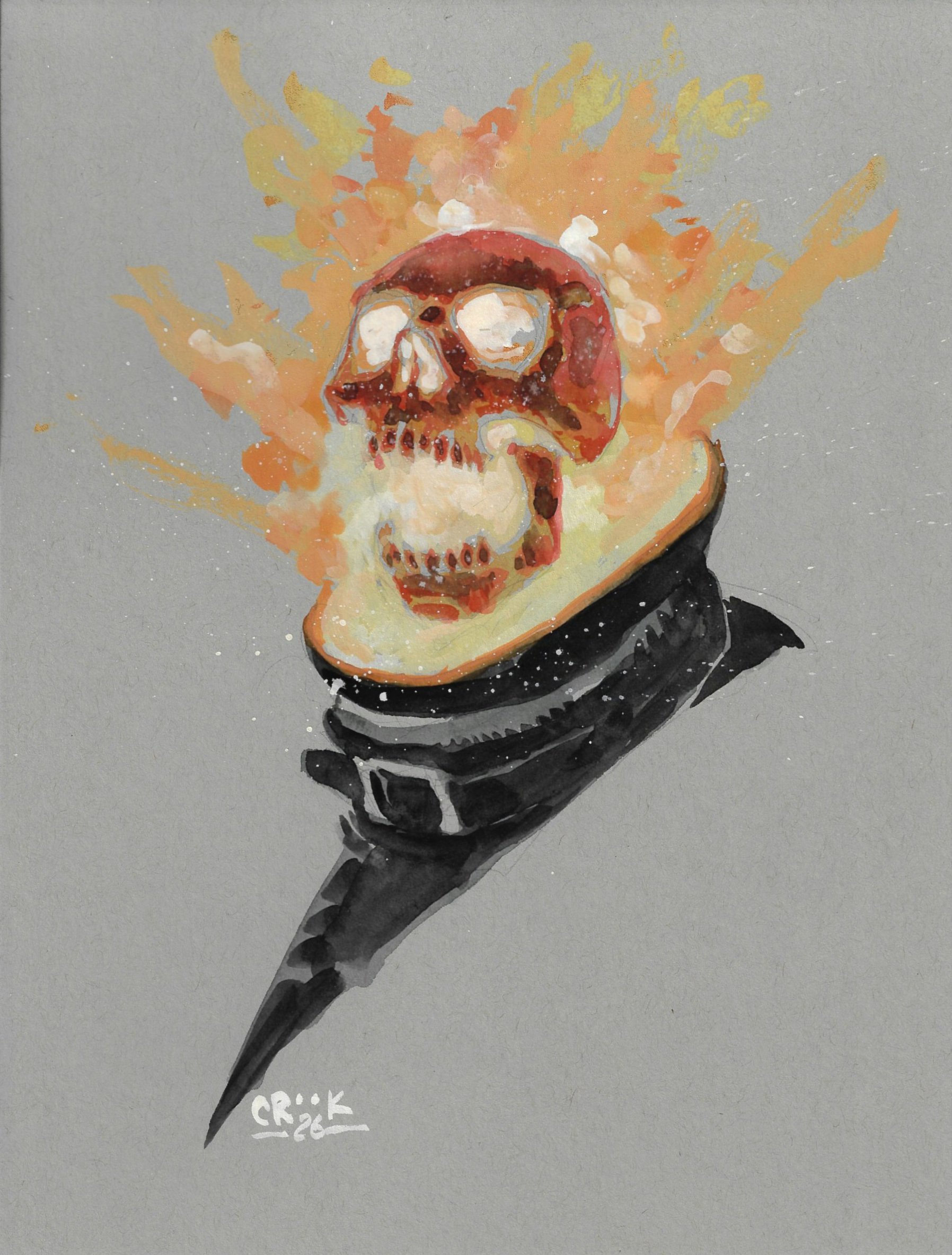 Ghost Rider- Toned Paper Original Art Sketch — Mr Tyler Crook