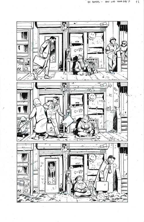 Tyler Crook | EC Comics : Epitaphs From the Abyss Issue 06 ’How Was Your Day?’ Page 01 | Tyler Crook