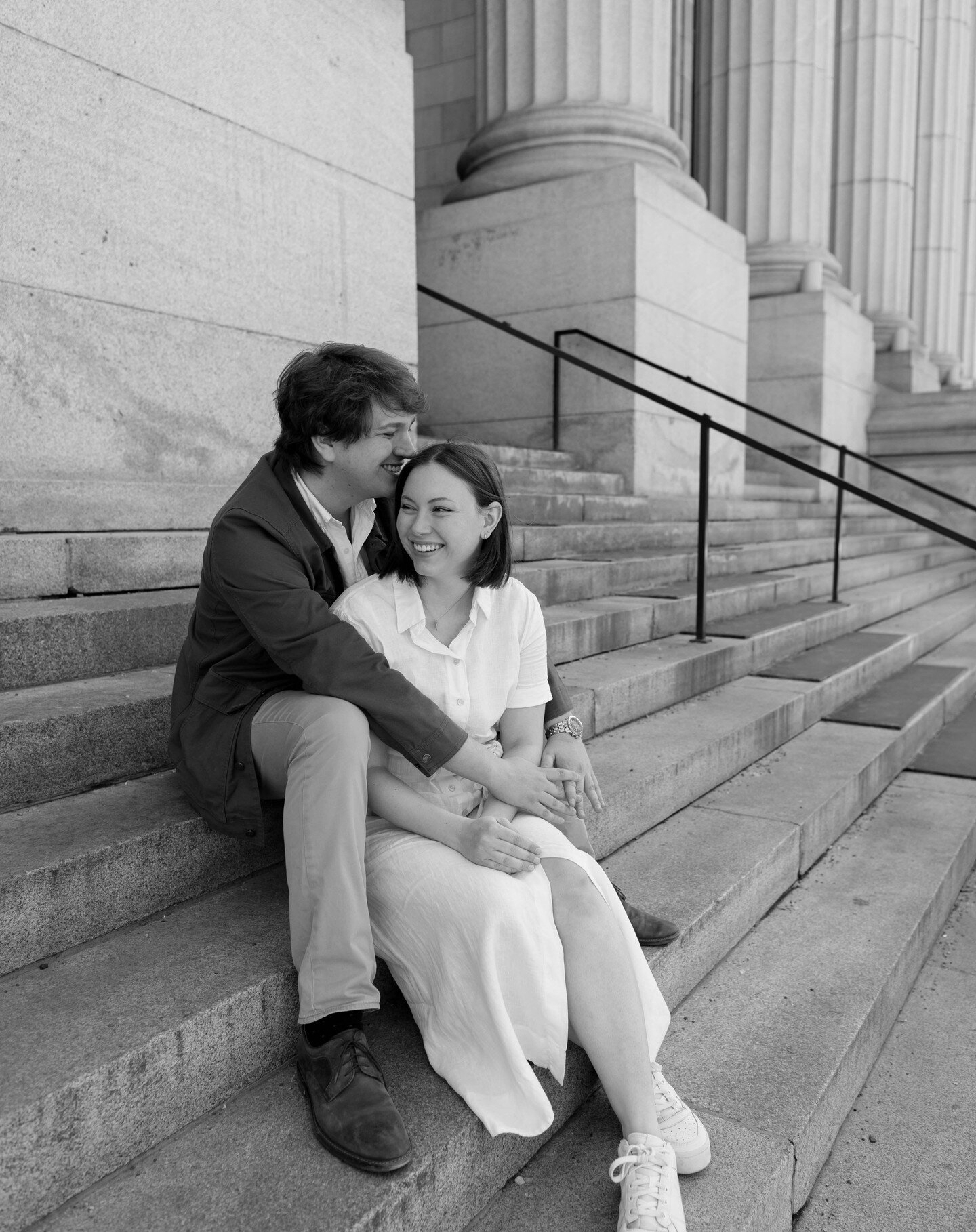 I've been meeting with my 2024 couples lately for their engagement session. Last weekend I got to wander around the Old port of Montreal with Claudel &amp; Nicolas. Their beautiful energy made me so excited for their wedding. 
.
.
.
#mariagequebec #p