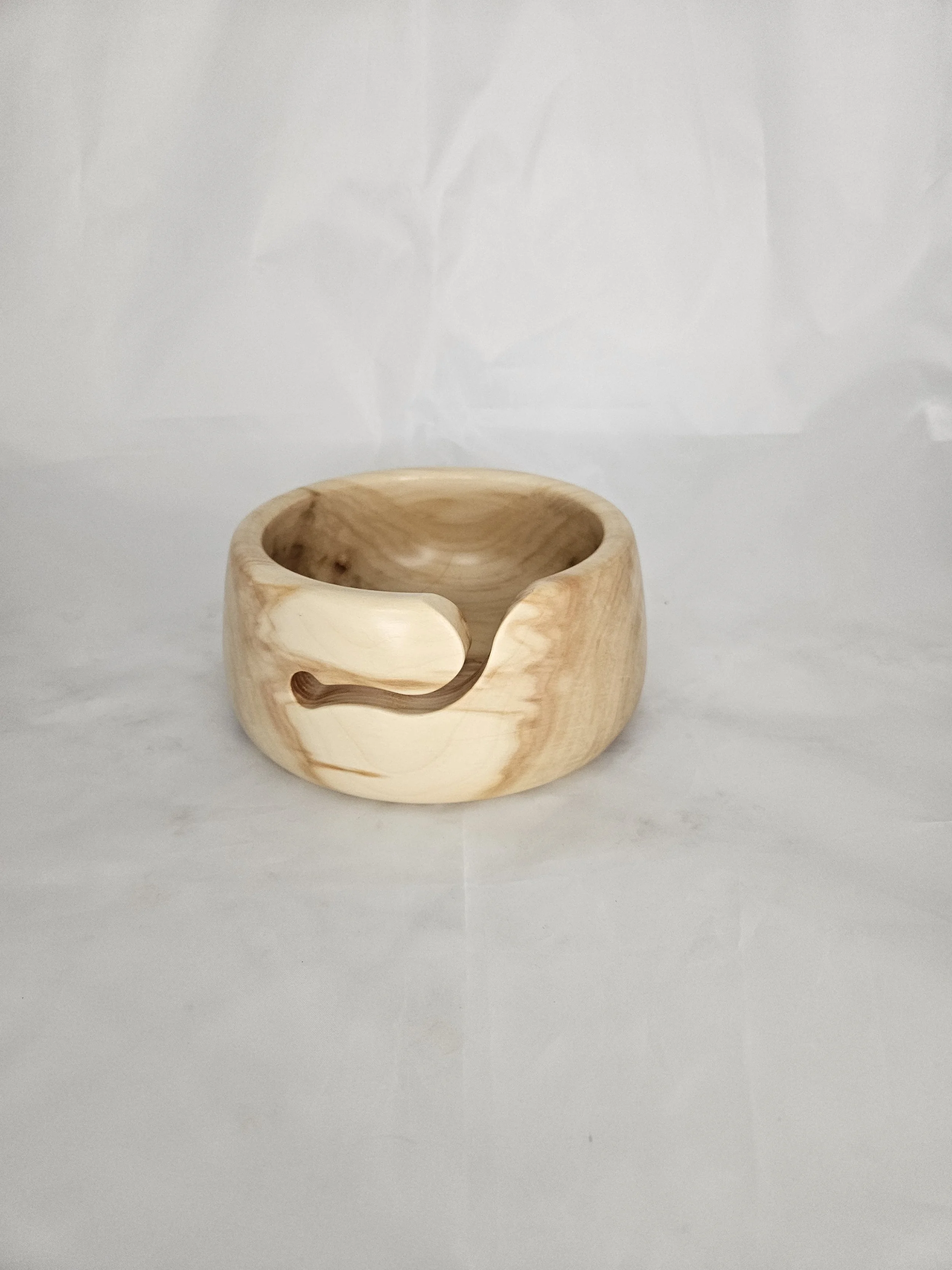 Elegant Elder Wood Yarn Bowl