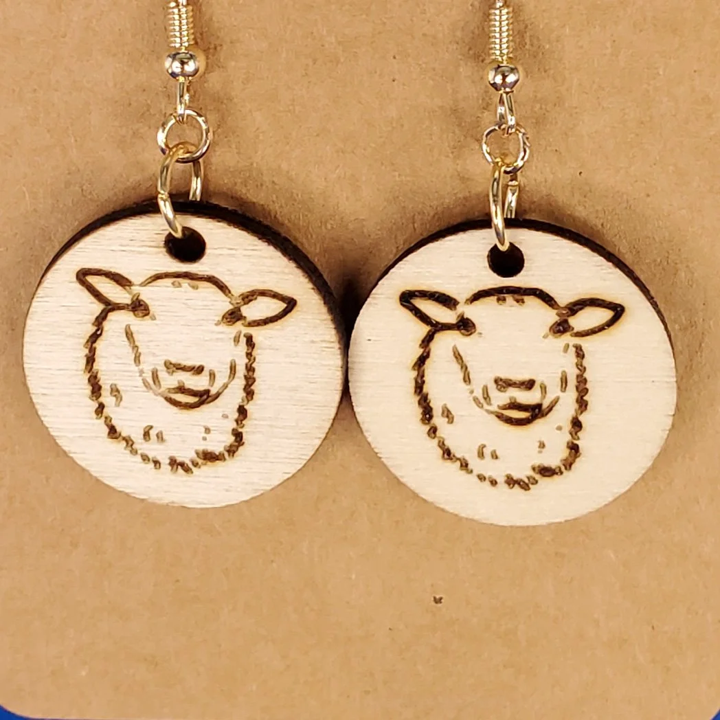 Sheep Head Earrings