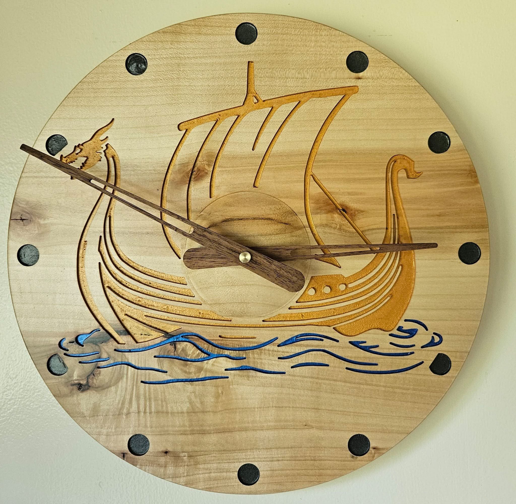 Viking Ship Clock