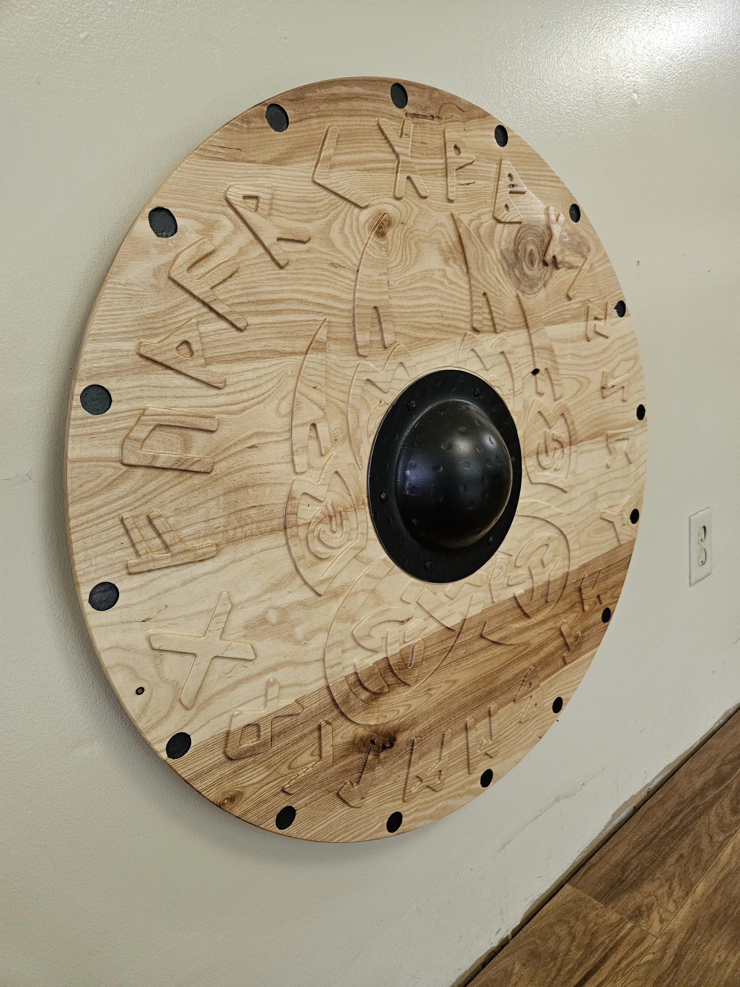 Ash Viking shield. 27 inch diameter