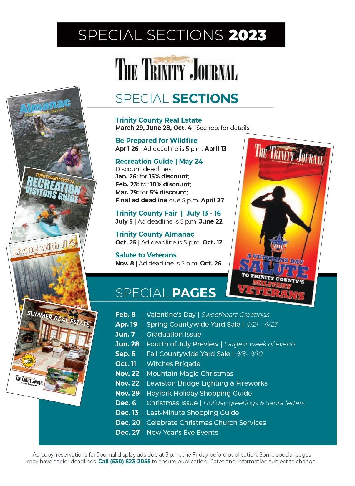 Special Sections & Pages
Each year the journal produces 10 special sections and 13 Ad pages which are updated with fresh content, images, and advertisements.