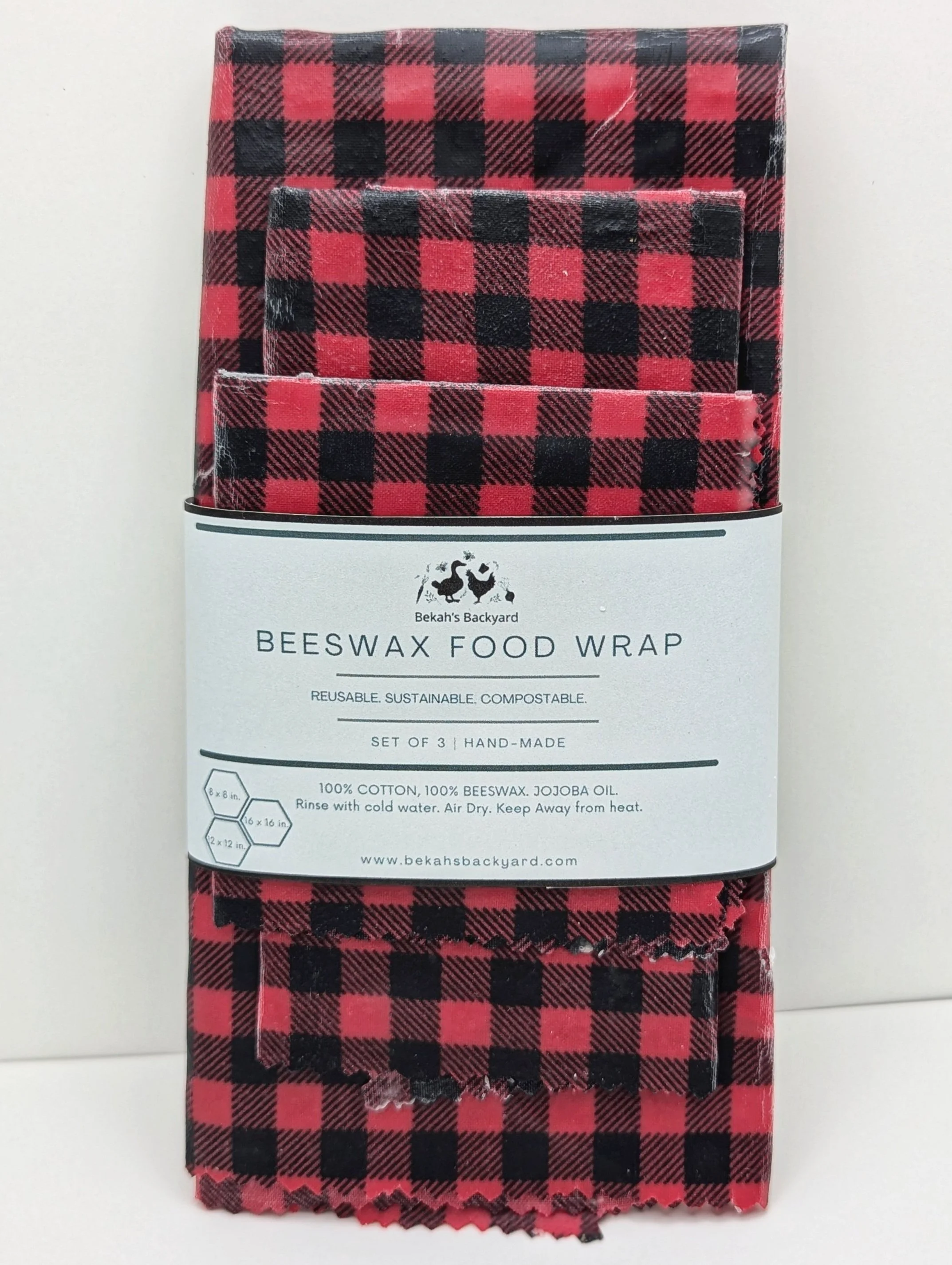 Beeswax Food Wraps (Set of 3)