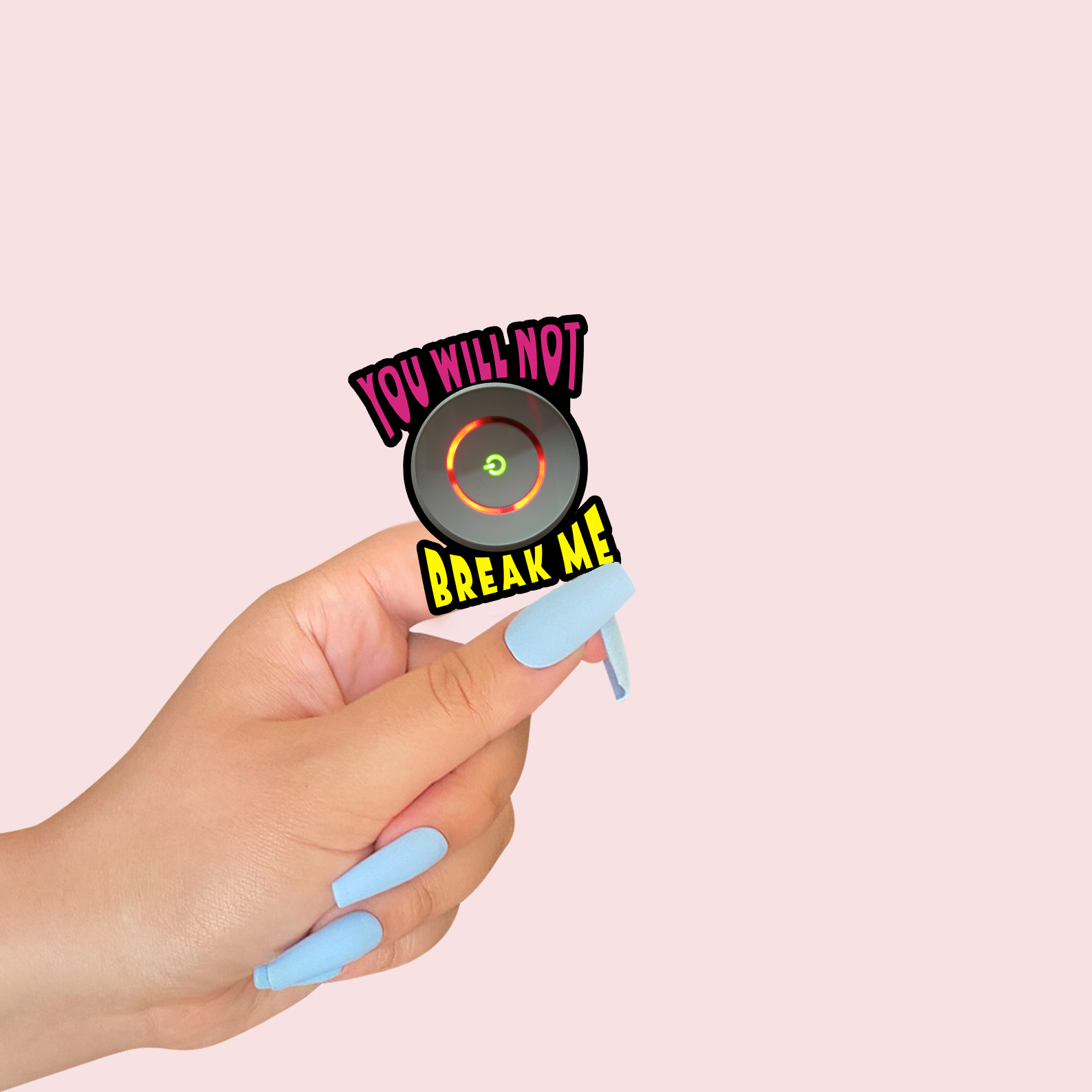 You Will Not Break Me Red Ring of Death Crawler Sticker