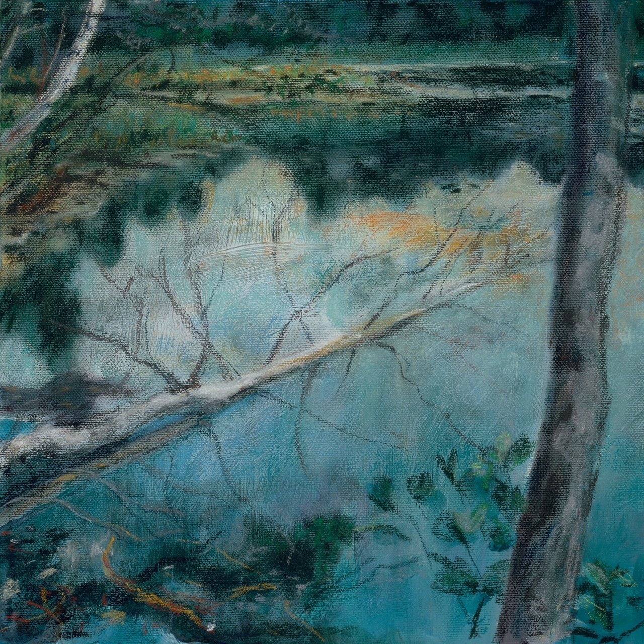 Moonlit Pond Study