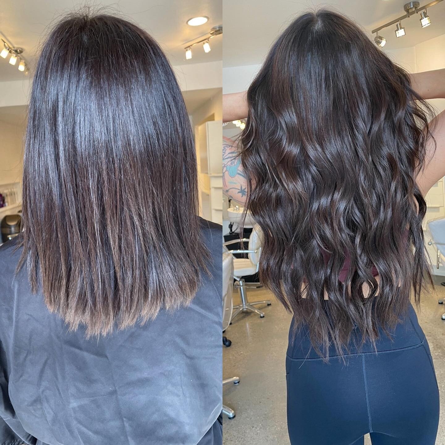 When @filmsthruher wants long hair for the weekend. This kind of transformation in under two hours is the best part of hair extensions😍😍