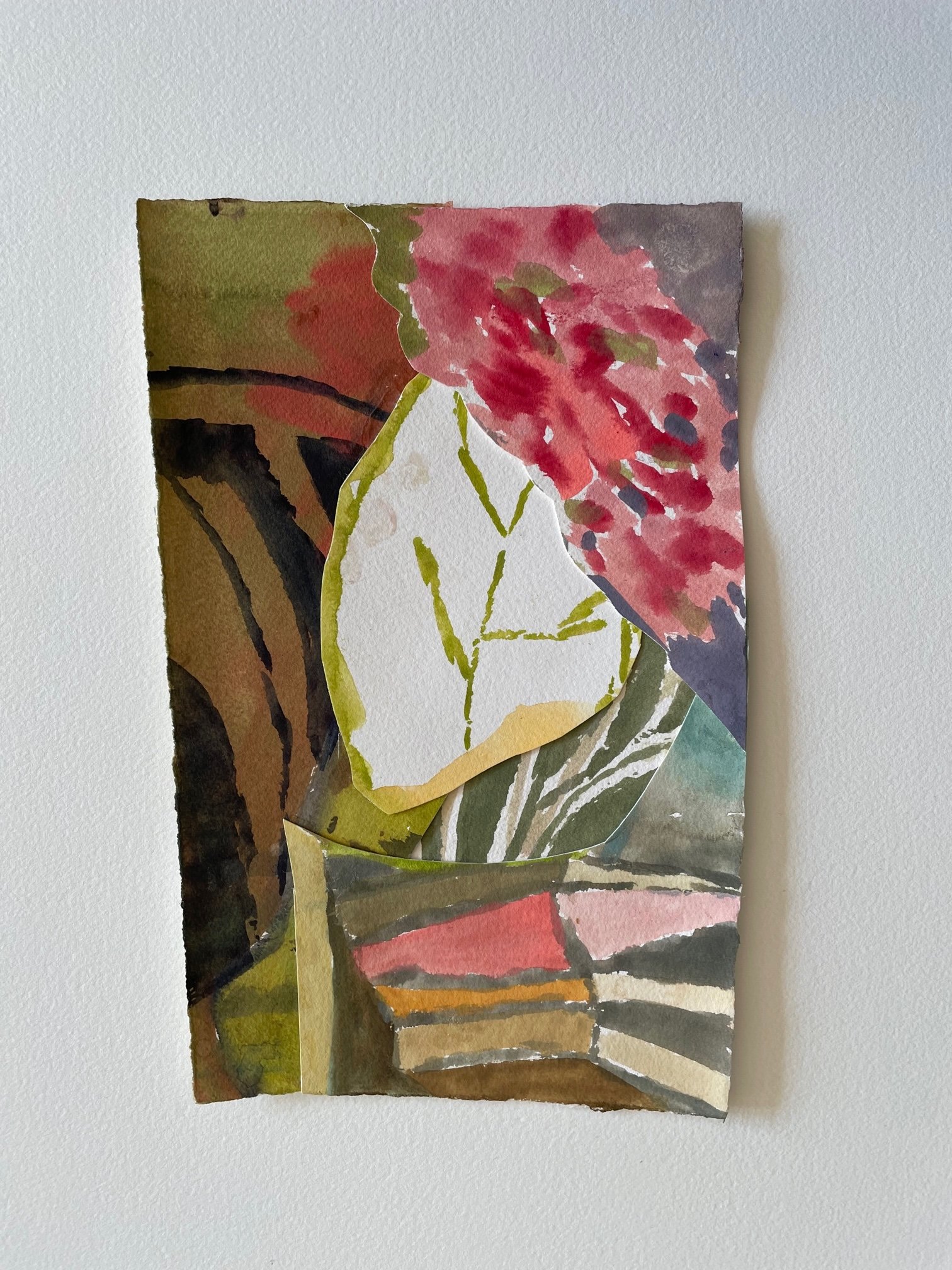 Groundcover 1 
10.25 x 6.75 in., mixed media collage on shaped paper