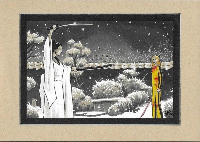  
"O-Ren & Beatrix"
 
 
Artist: 
Nate Russell
 
 
Price: $100
 
8.27" x 5.83"