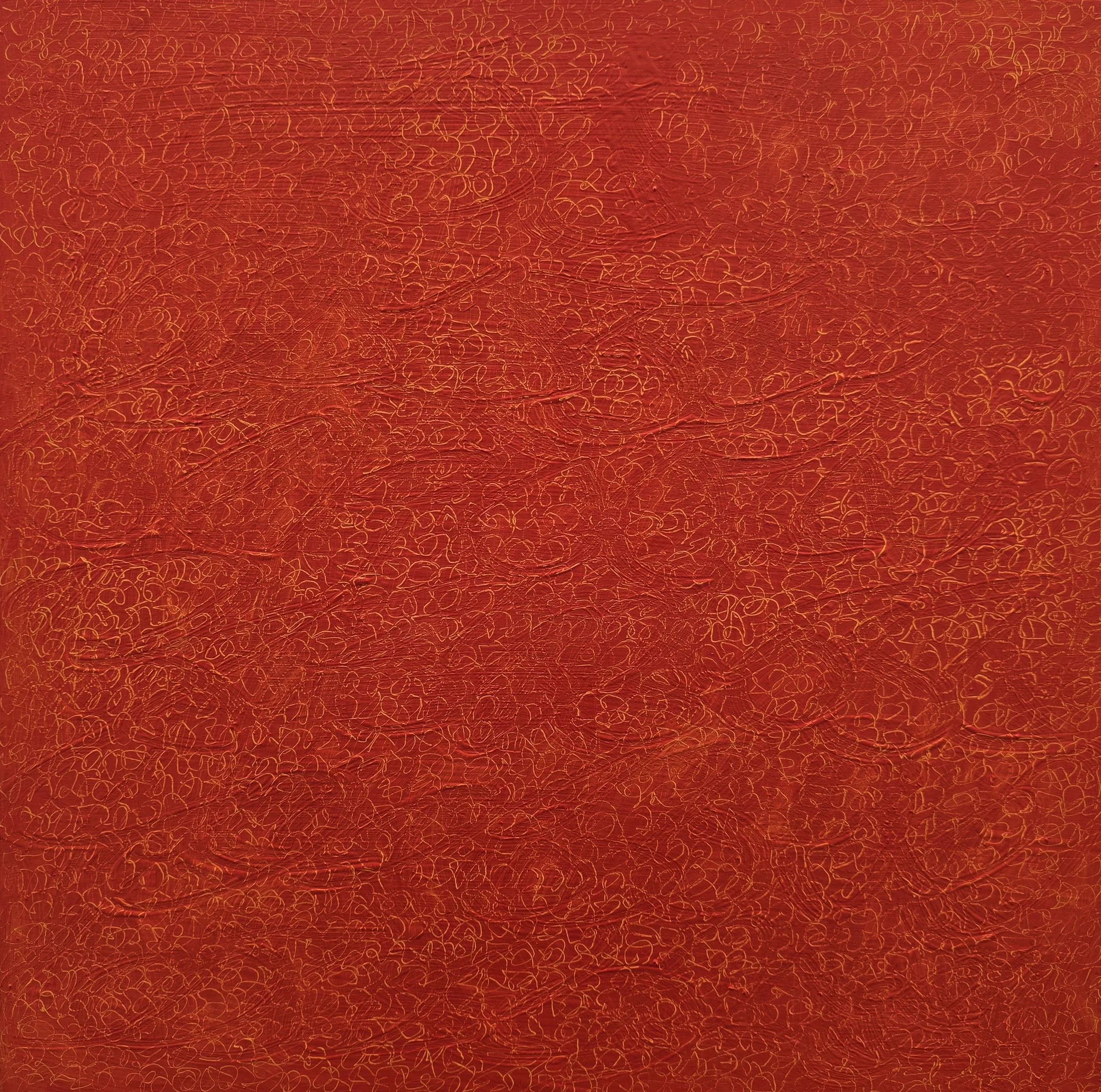 Automatic Writing #109 / Artist: D Gold / 14" x 14" / $400 / Oil on Panel