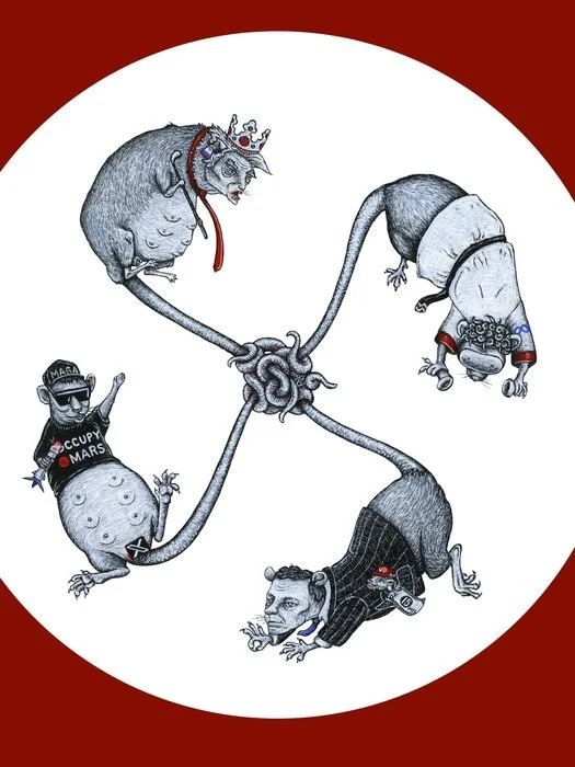 ALT-RAT KING / Artist: Roj Cooper / 21.5" x 17.5" / $395 / Print of Acrylic on Board