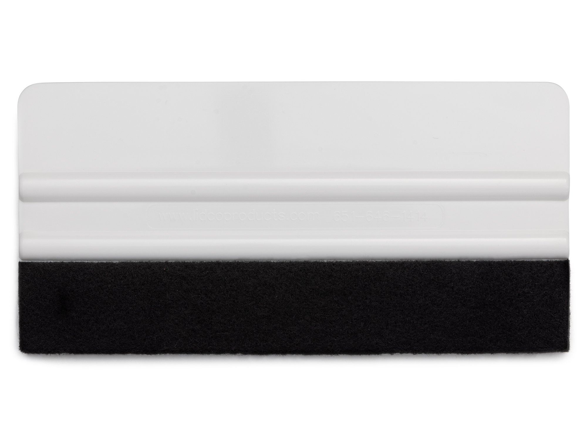 6" Lidco Standard-Weight Felt Edge Wrapped Squeegee - white - item # 6104