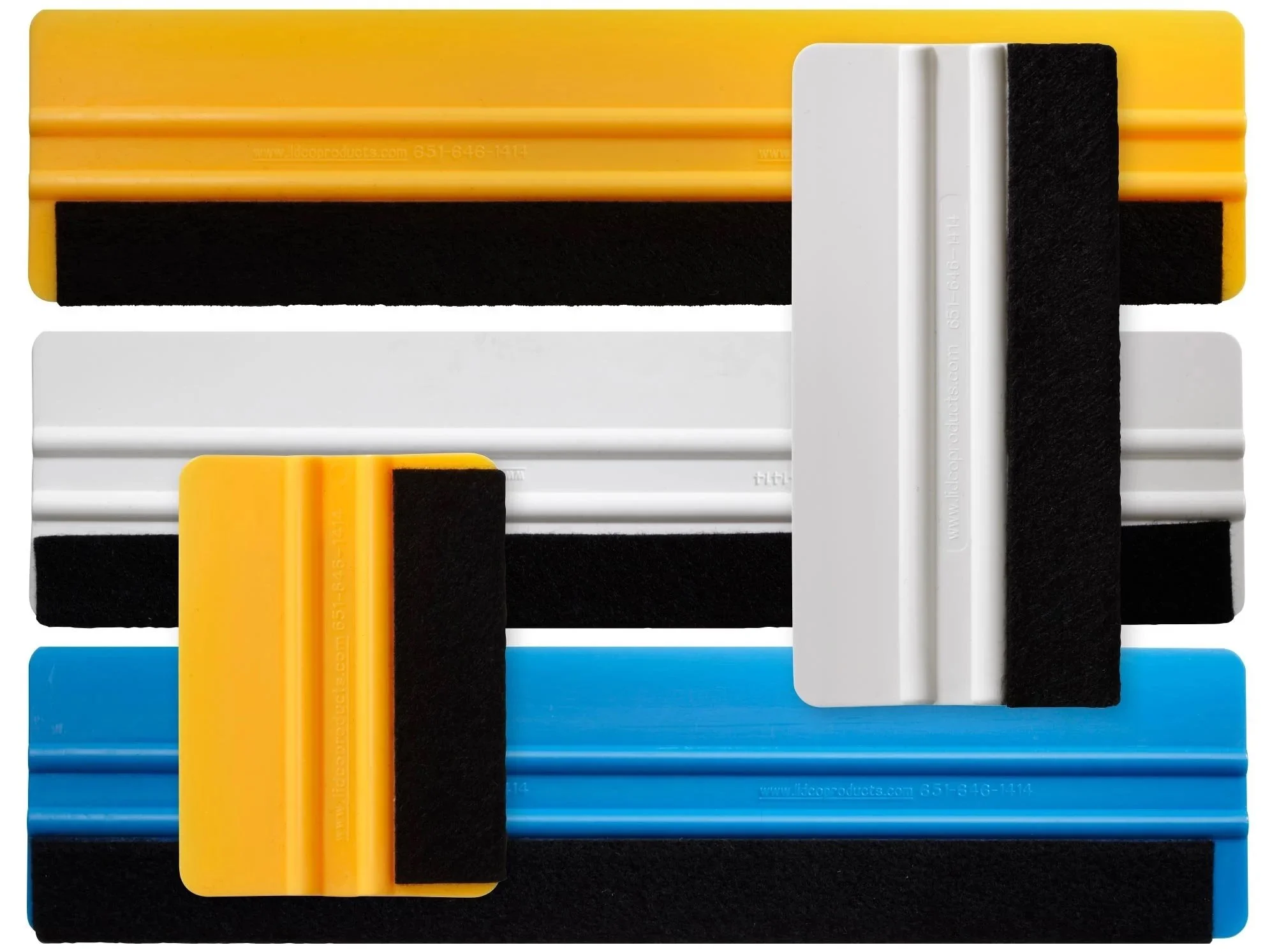 Standard-weight felt wrapped squeegee