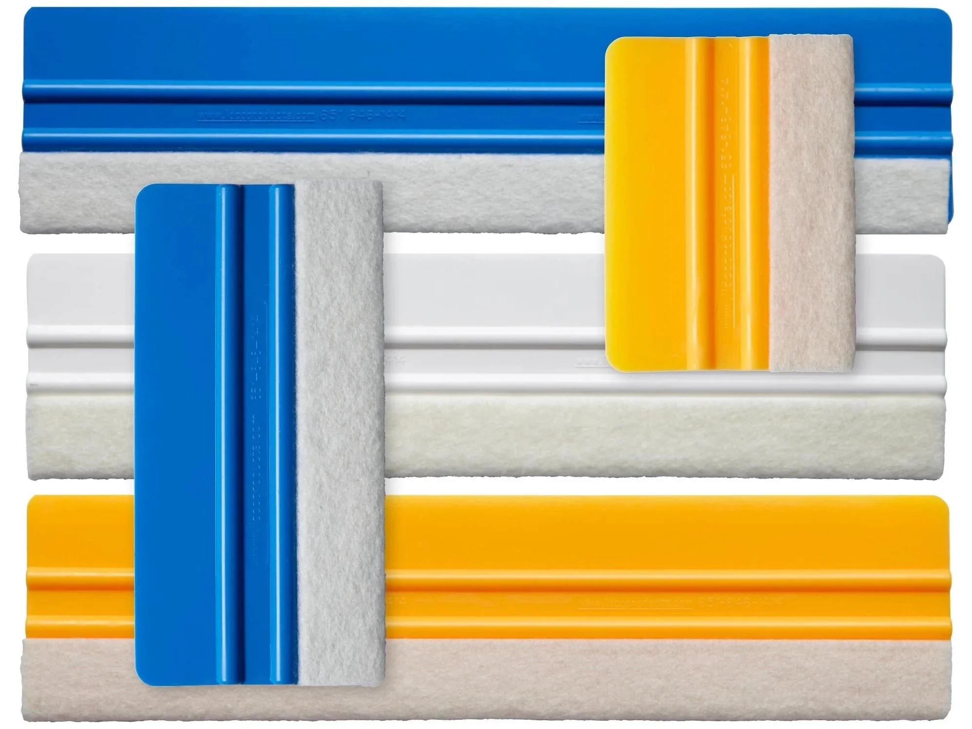 Heavy-weight felt wrapped squeegee