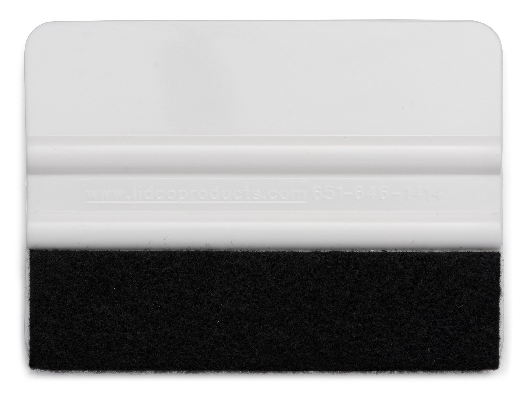 4" Lidco Standard-Weight Felt Edge Wrapped Squeegee - white - item # 6100