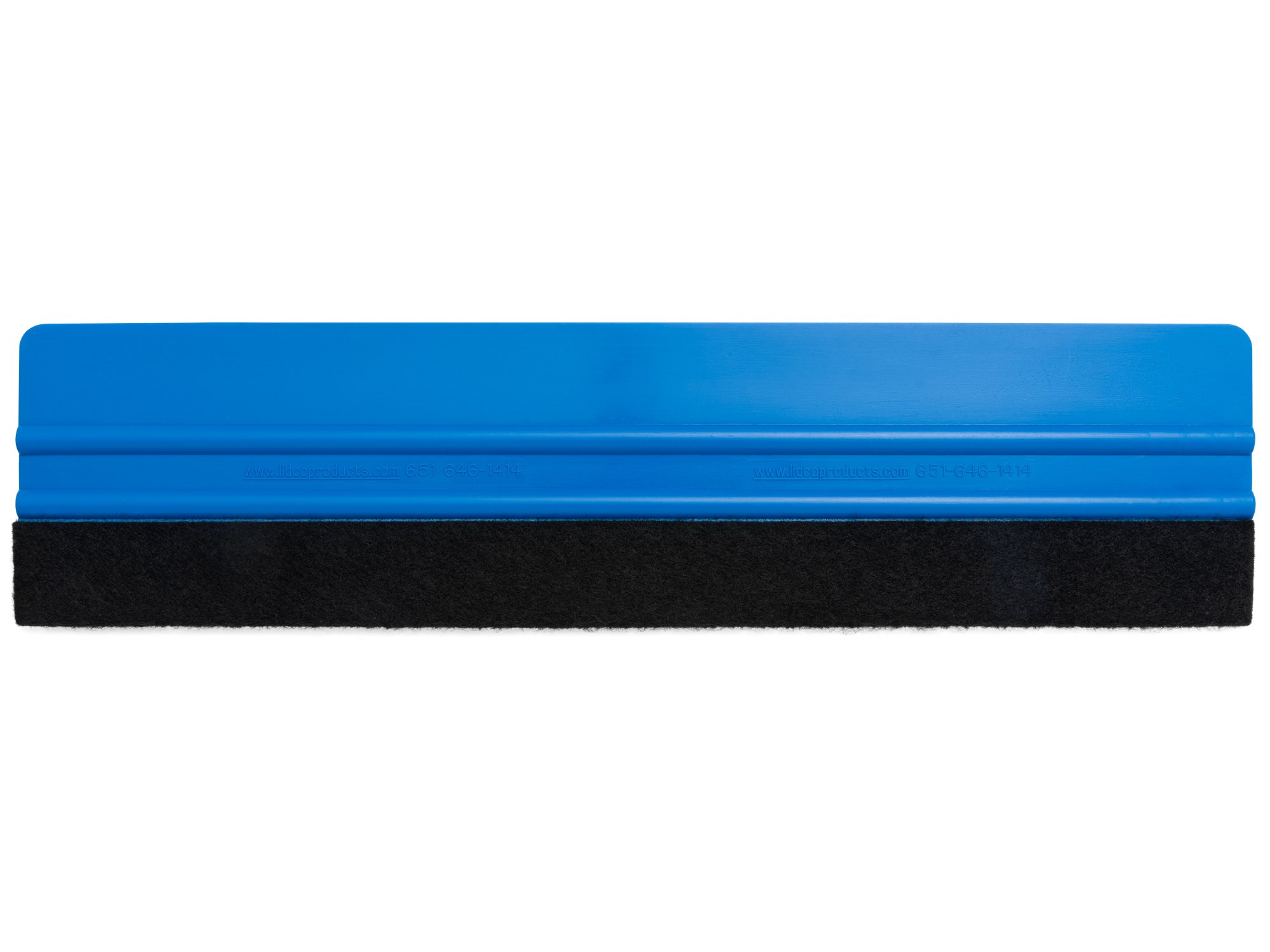 12" Lidco Standard-Weight Felt Edge Wrapped Squeegee - blue - item # 6106