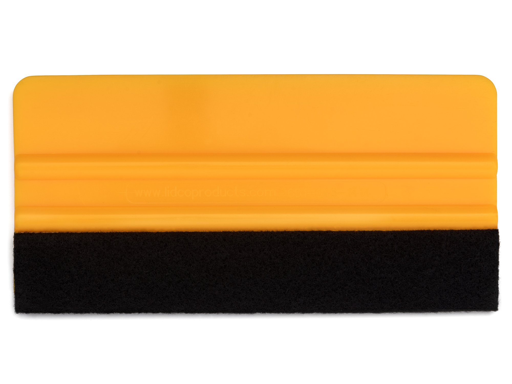 6" Lidco Standard-Weight Felt Edge Wrapped Squeegee - yellow - item # 6105