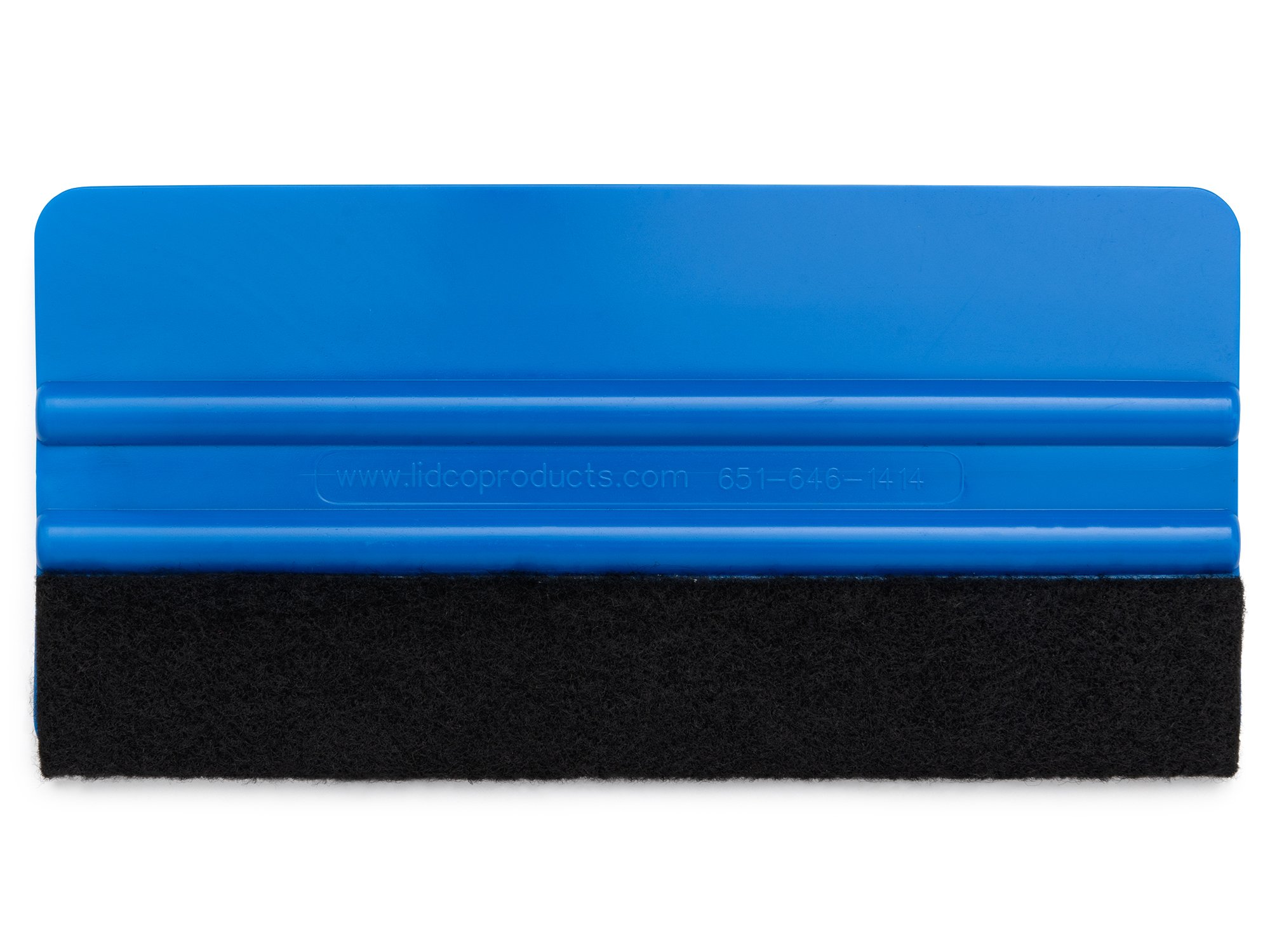 6" Lidco Standard-Weight Felt Edge Wrapped Squeegee - blue - item # 6103