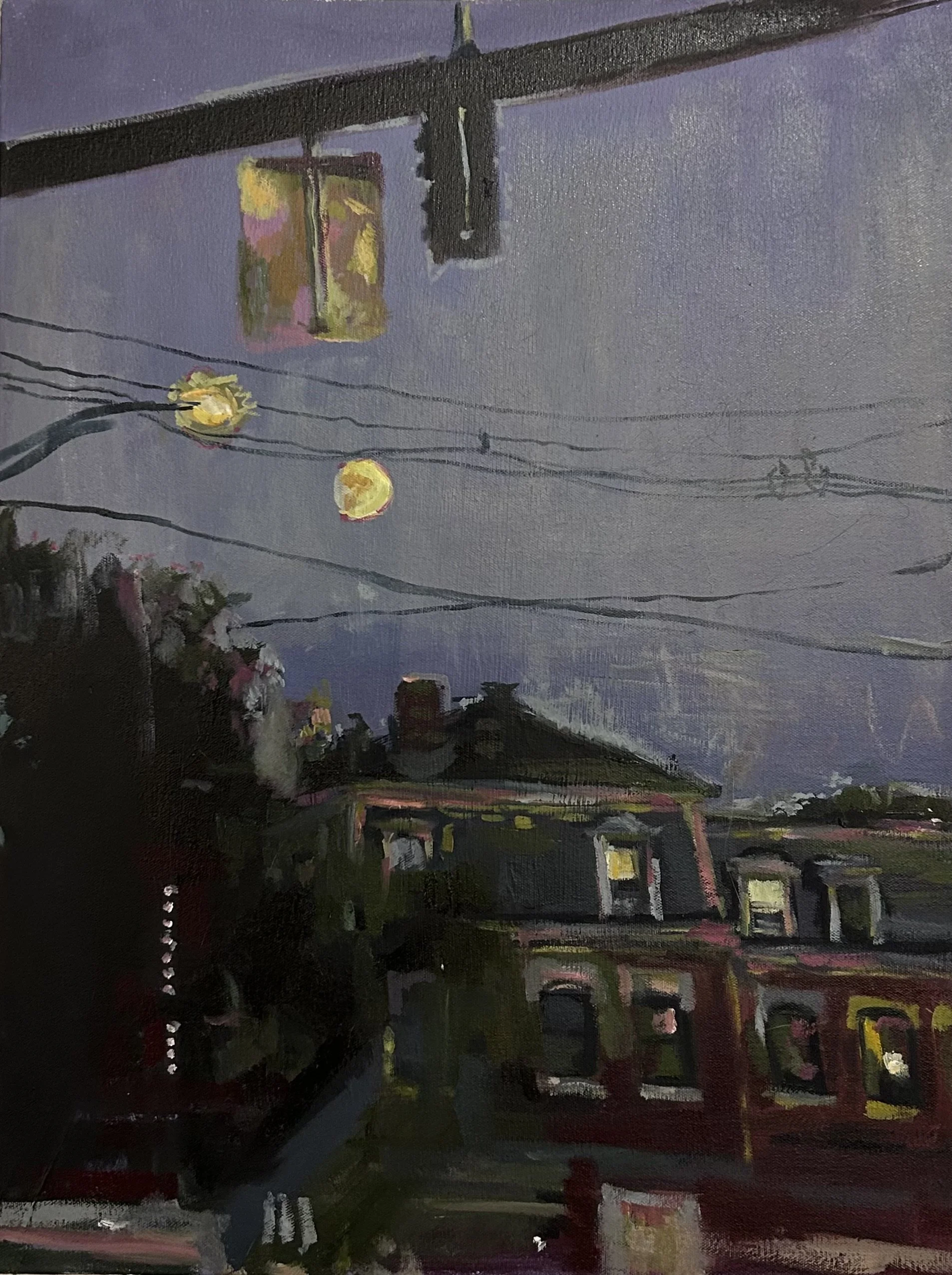 street, oil on canvas, 18 x 24 inches. 