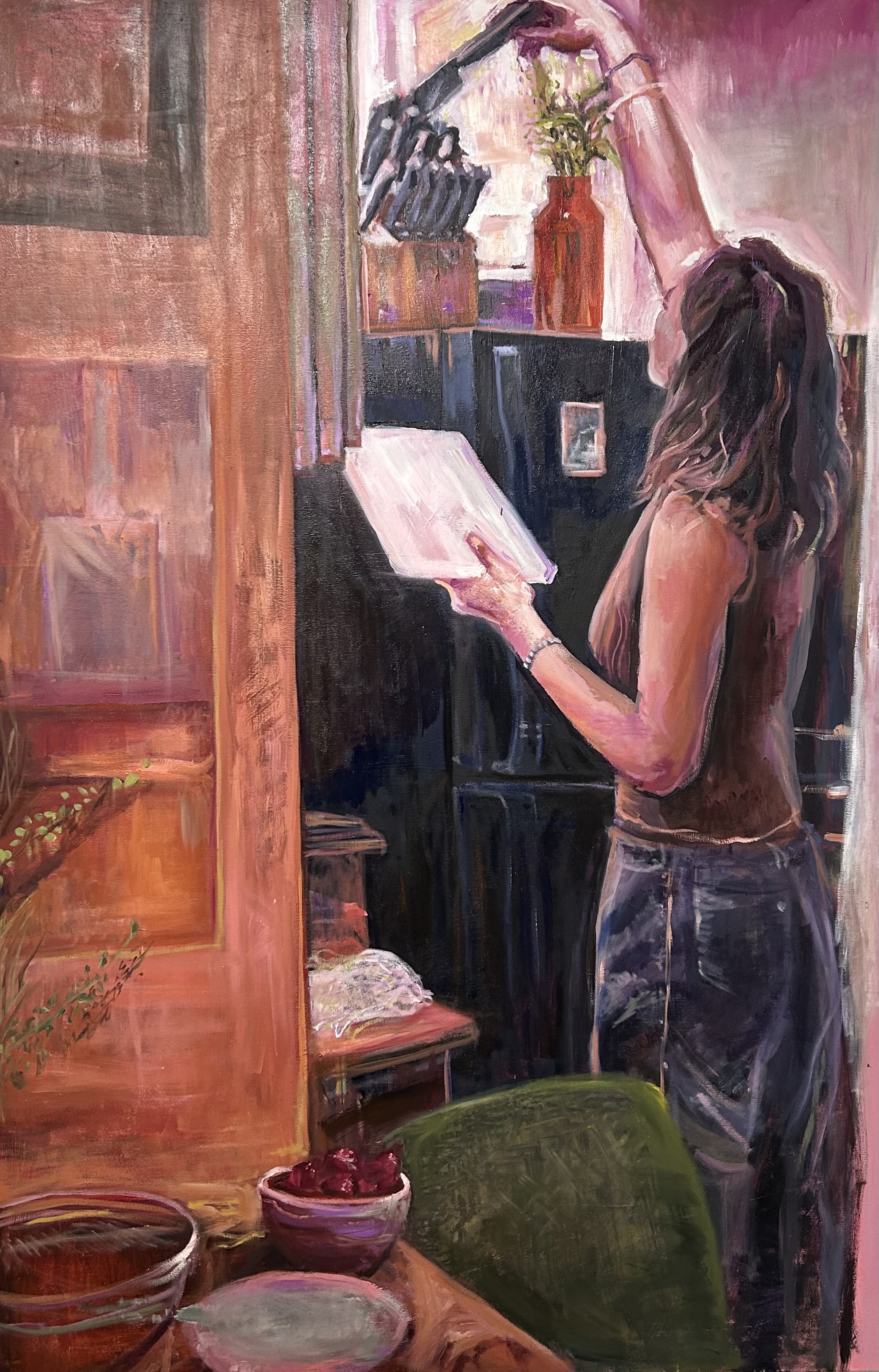 reach, oil on canvas, 46.5 x 72.75 inches. 