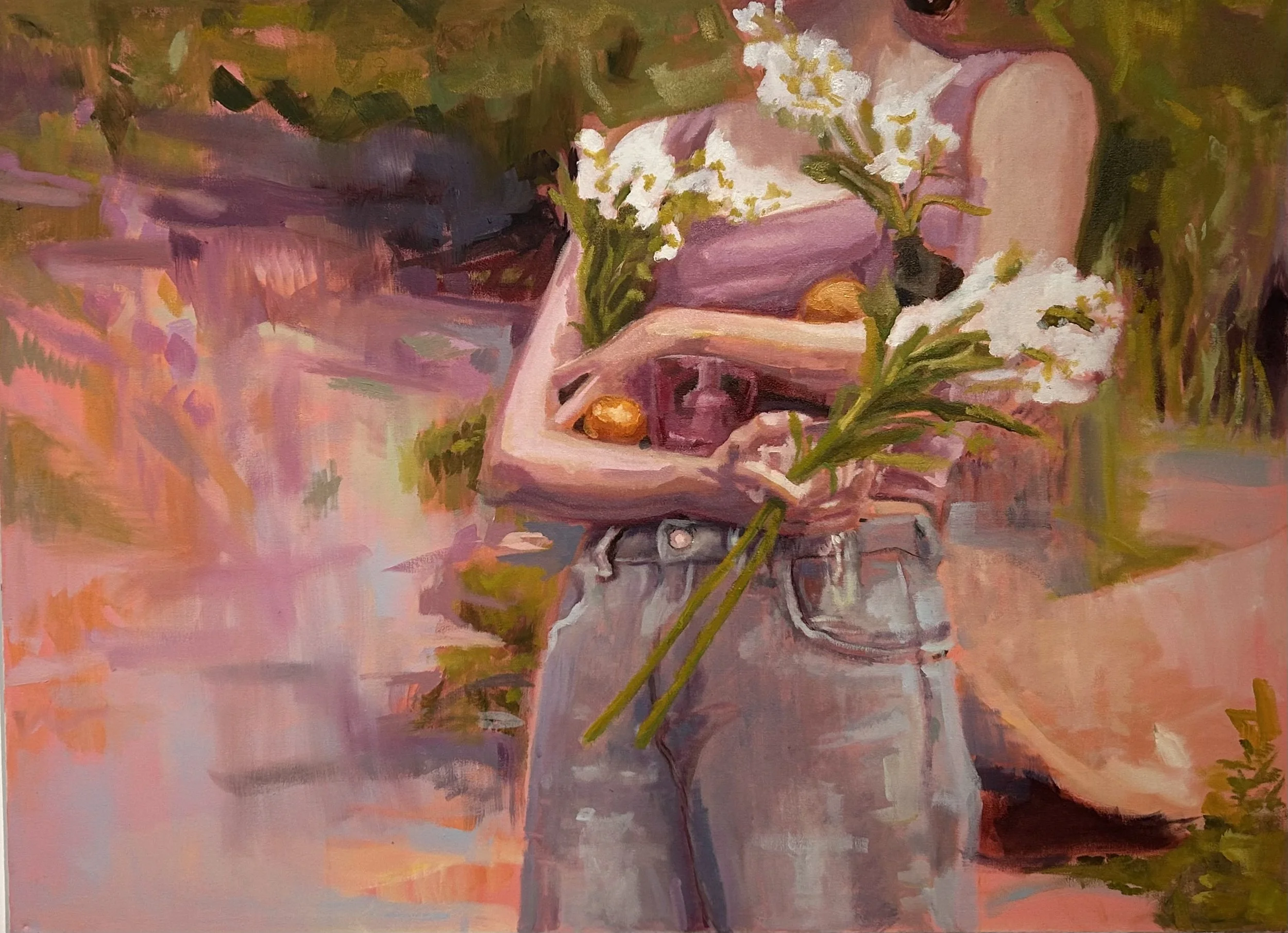 carry, oil on canvas, 35 x 47.75 inches.