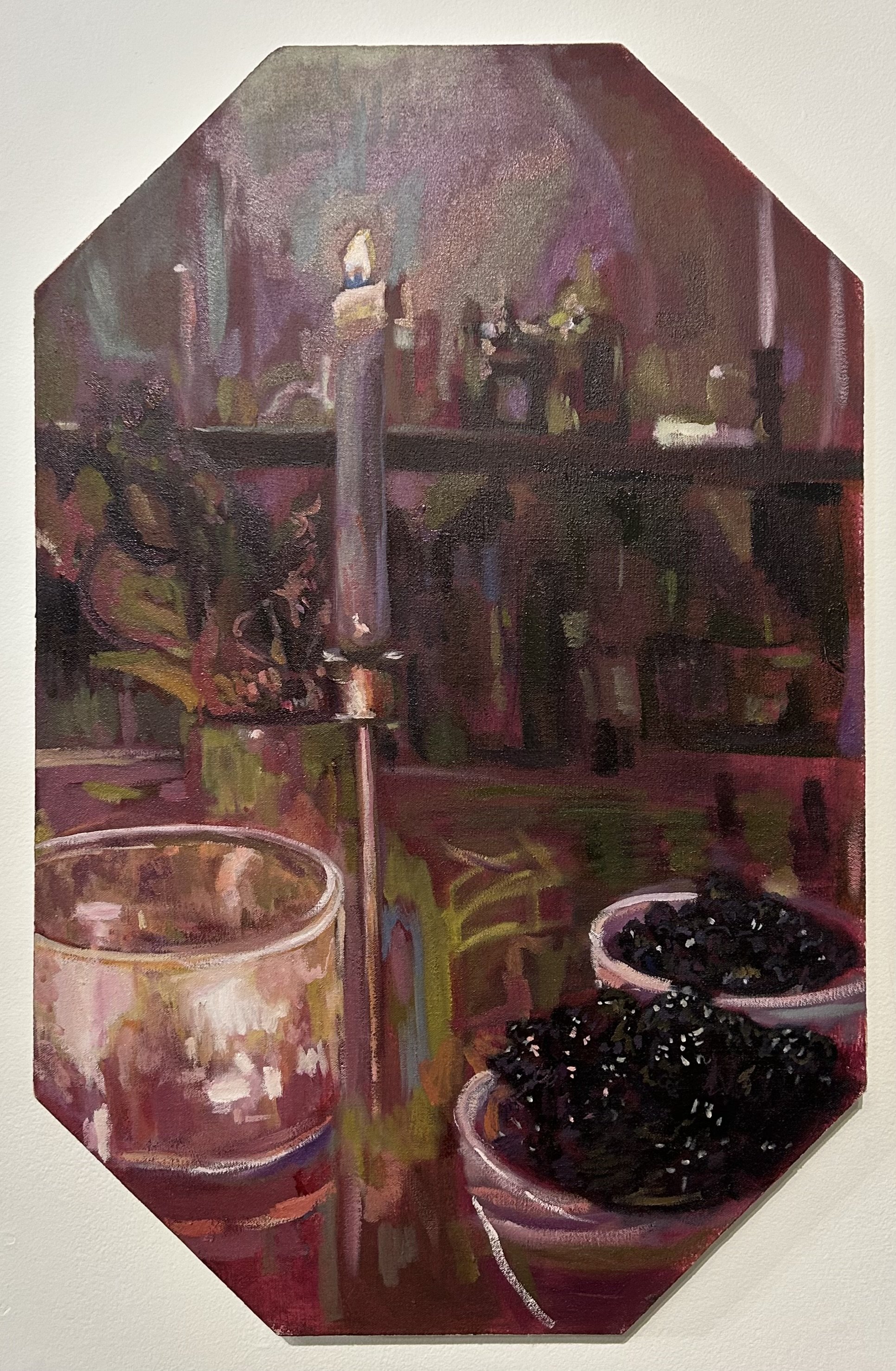 dinner, oil on canvas, 18.5 x 29.