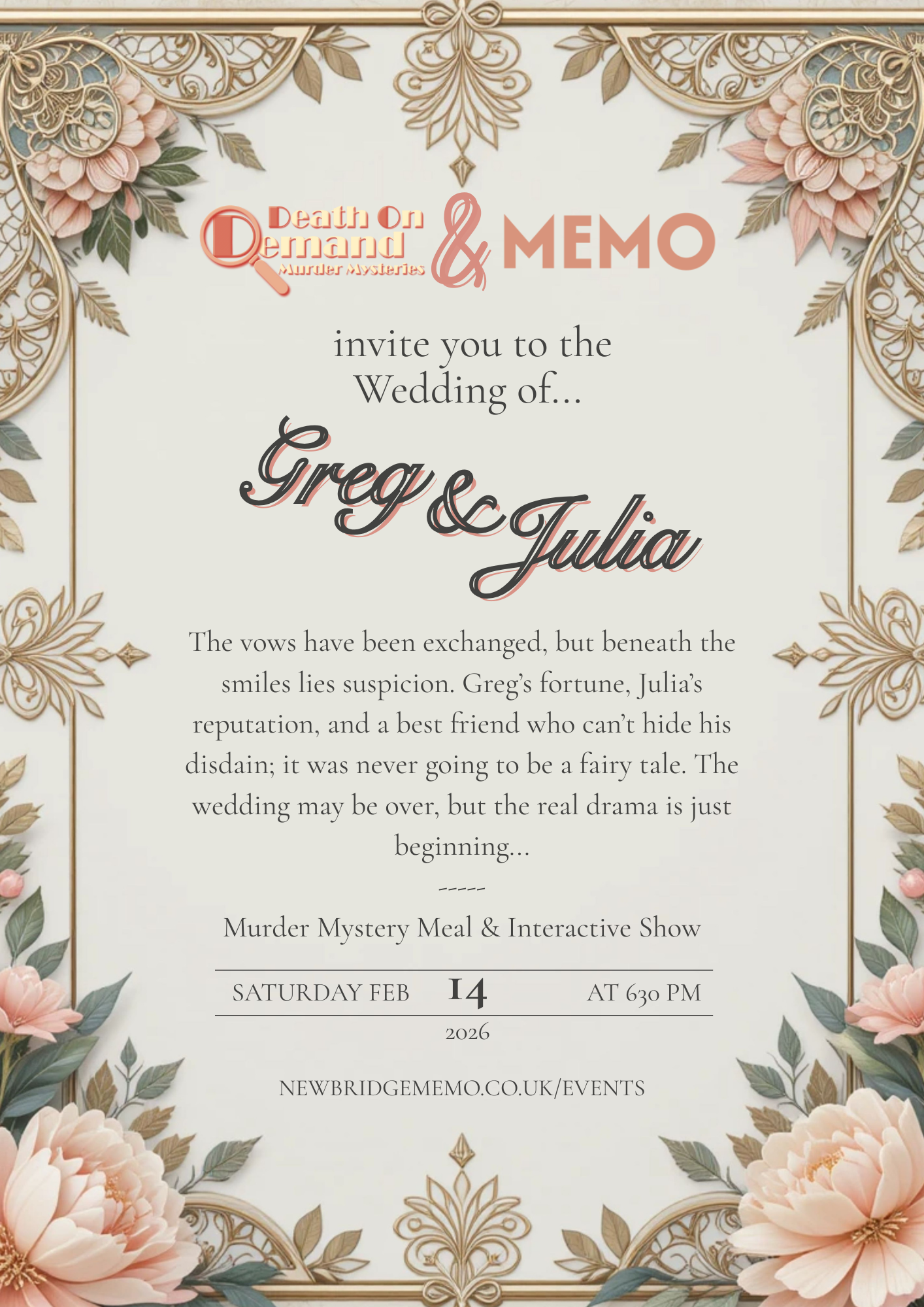 Murder Mystery Meal - Til’ death do us part