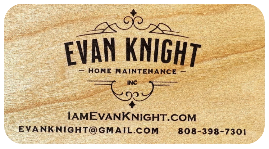 Evan Knight Home Maintenance Business Card