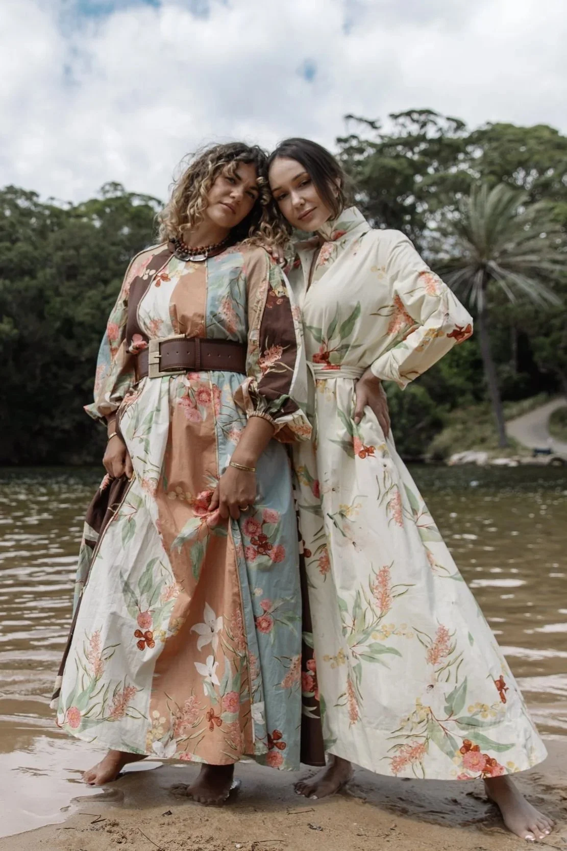 Wattle Panel Maxi Dress and Lilly Pilly Maxi Shirt Dress by Mina Finery