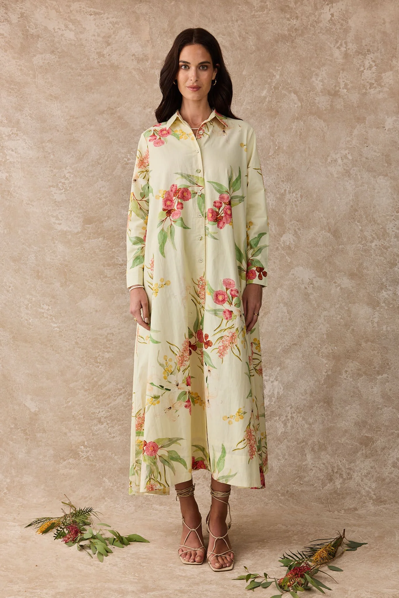 Lilly Pilly Cotton Shirt Maxi Dress