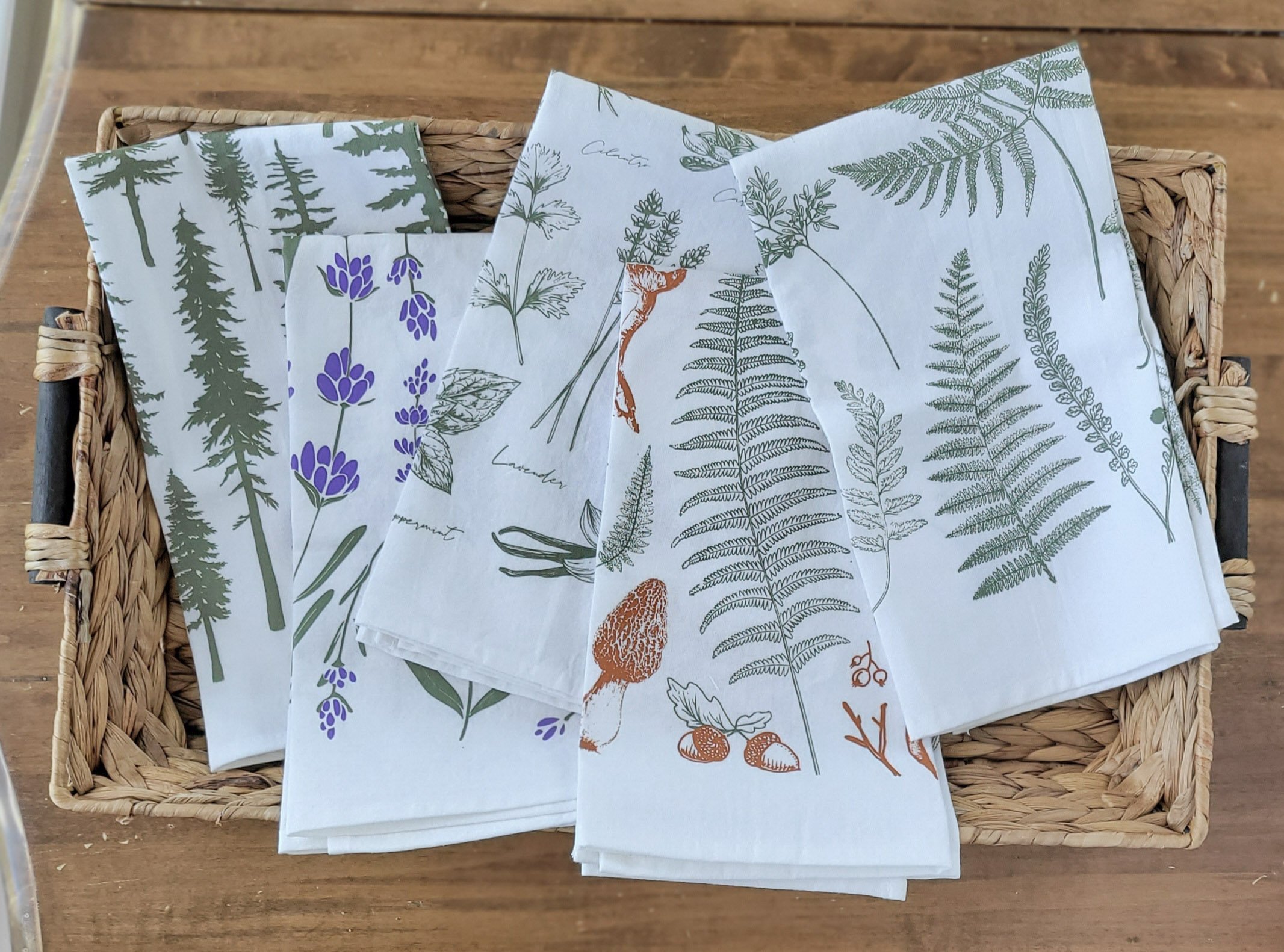 Watercolor Cotton Tea Towels