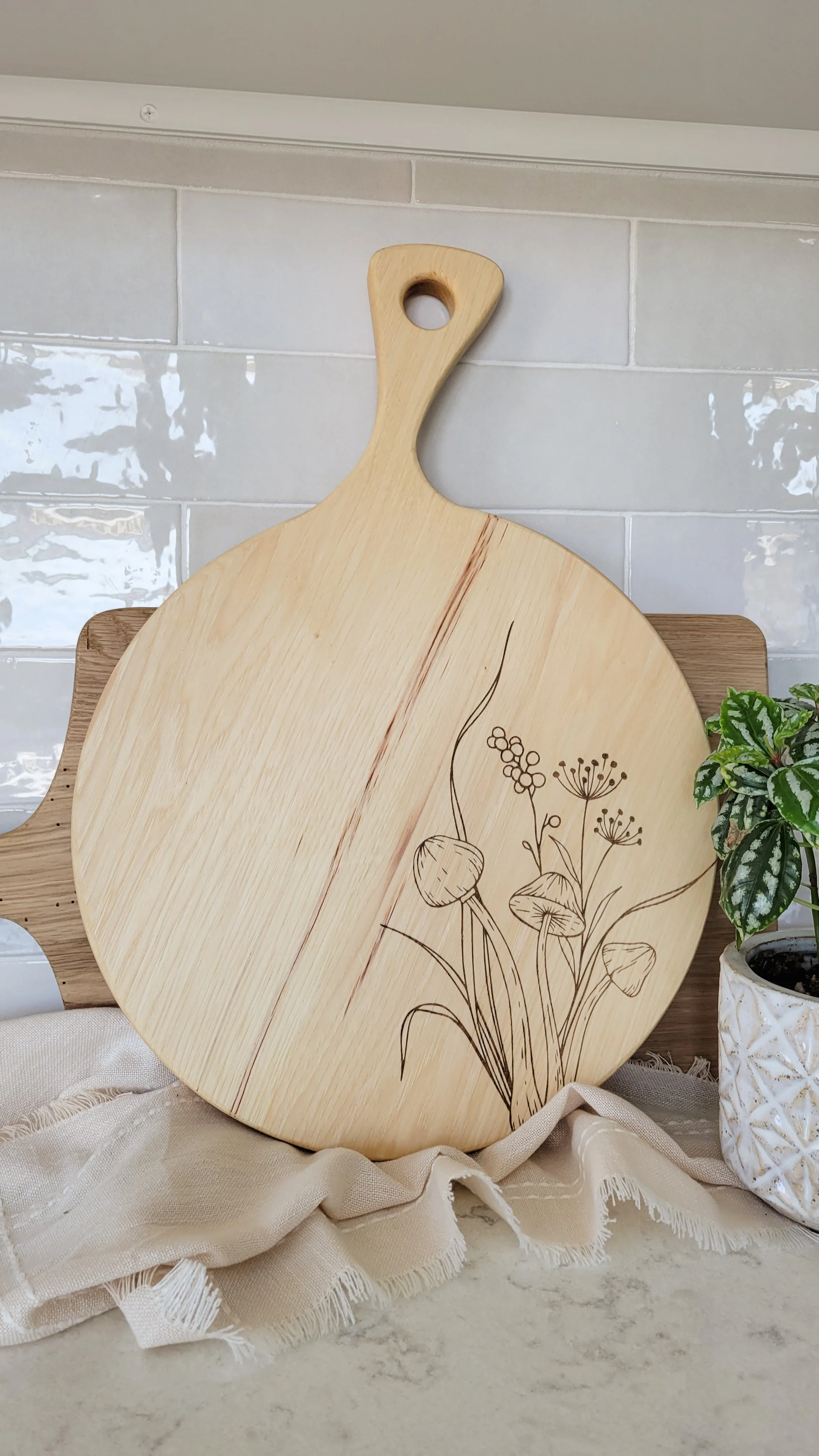 Mushroom Engraved Charcuterie Board