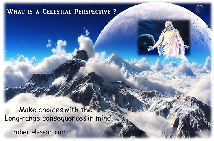 &ldquo;Your choices today will determine three things: where you will live throughout all eternity, the kind of body with which you will be resurrected and those with whom you will live forever. So, think celestial.
Thinking celestial will allow indi