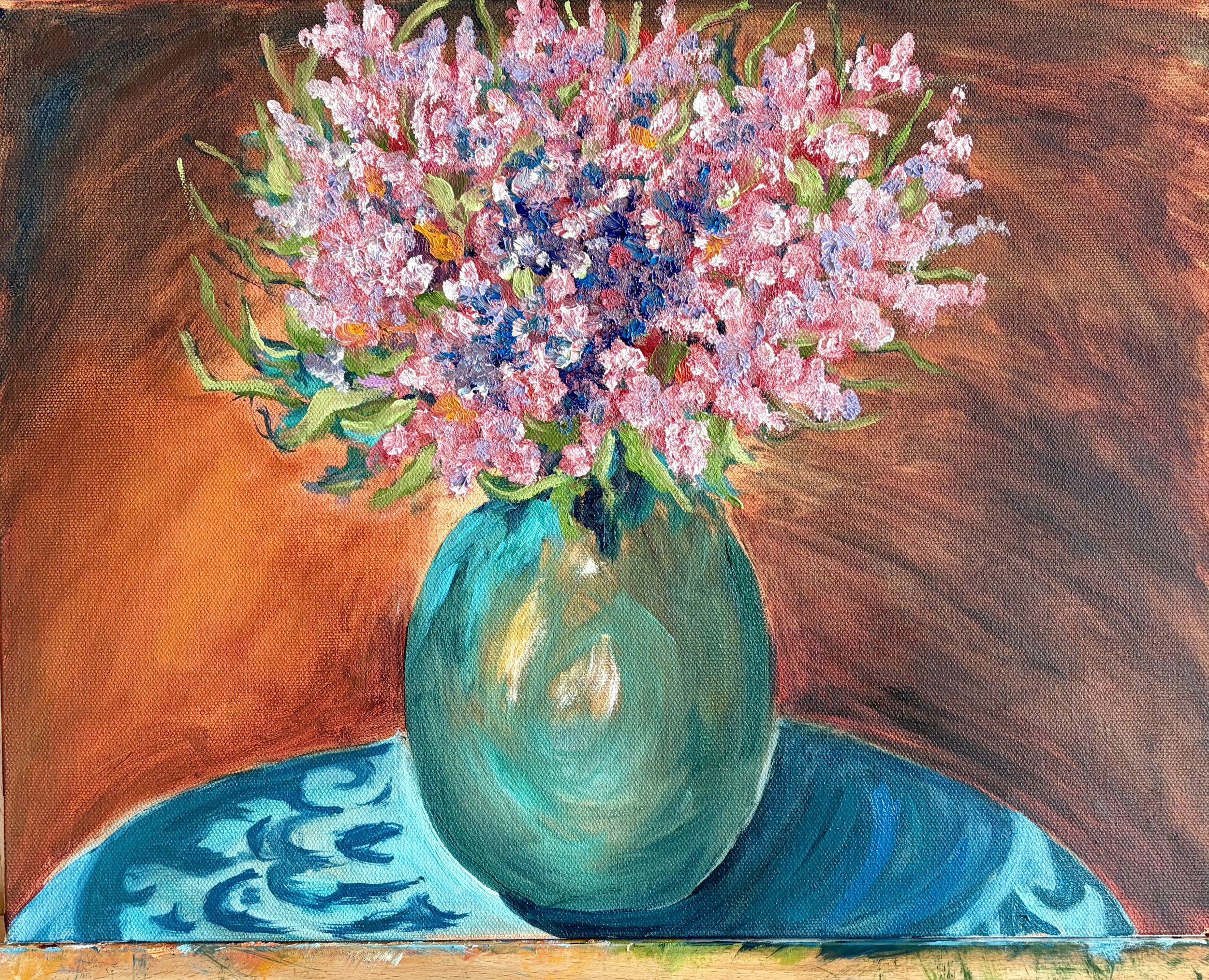 Sweet Pea floral, 20 x 18, oil, Artist collection
