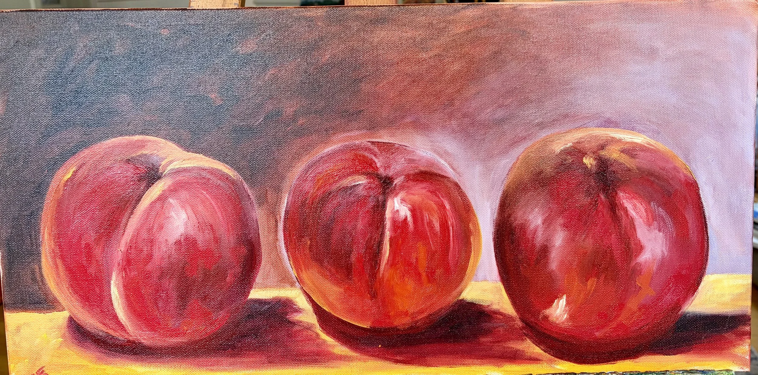 Ménage à trois, 24 x 12, oil, Available
