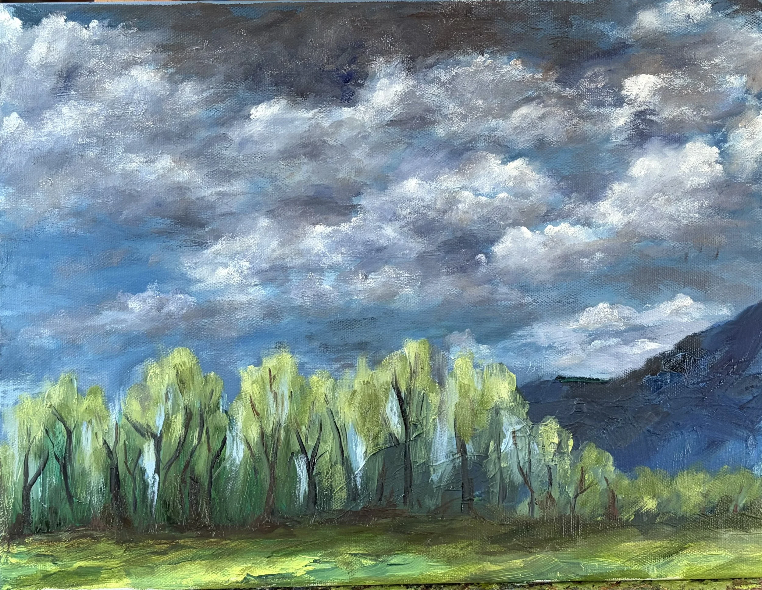Clouds, No. 6, 16 x 12, oil, Available
