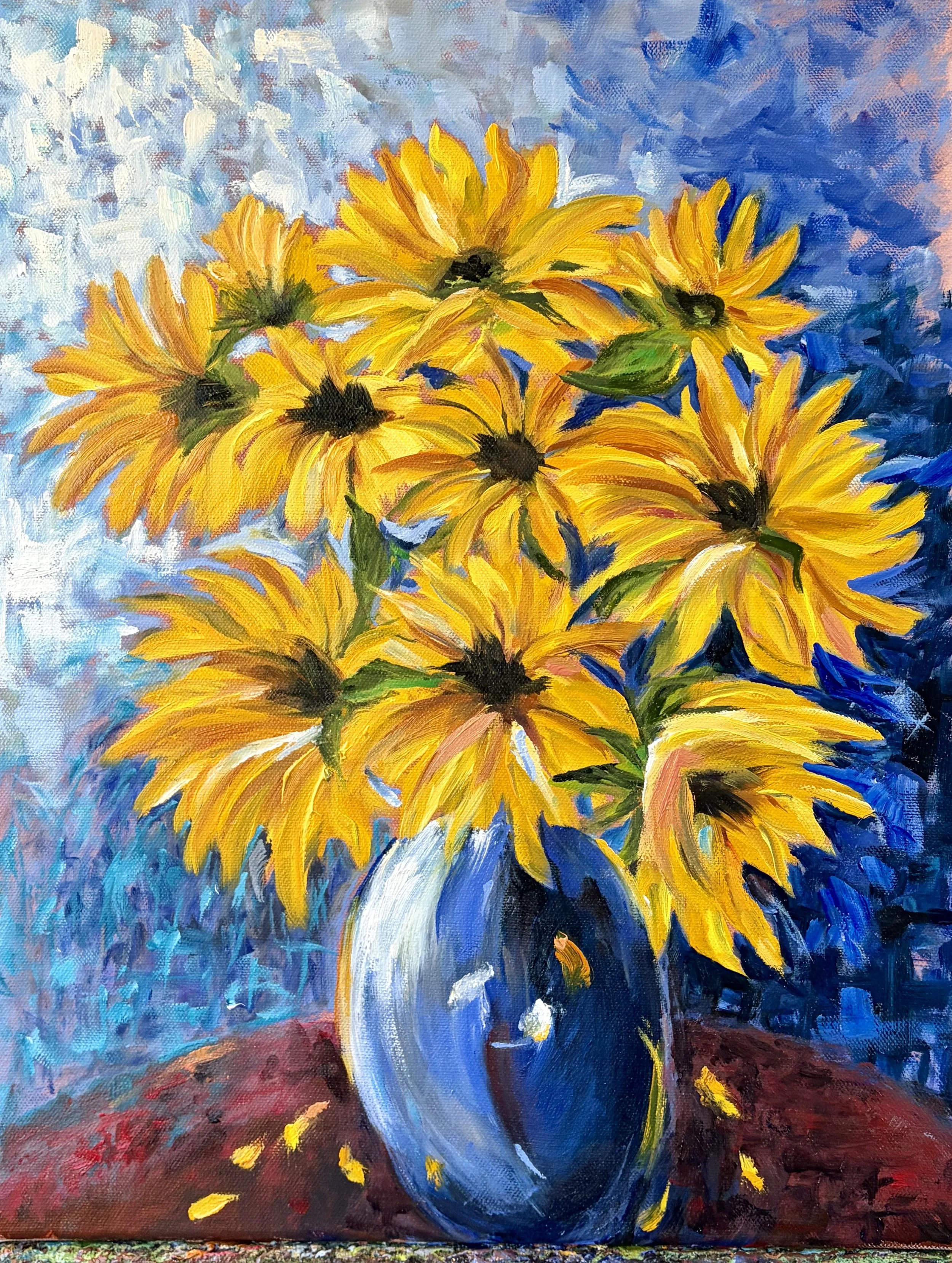 Sunflowers, 18 x 14, oil, SOLD
