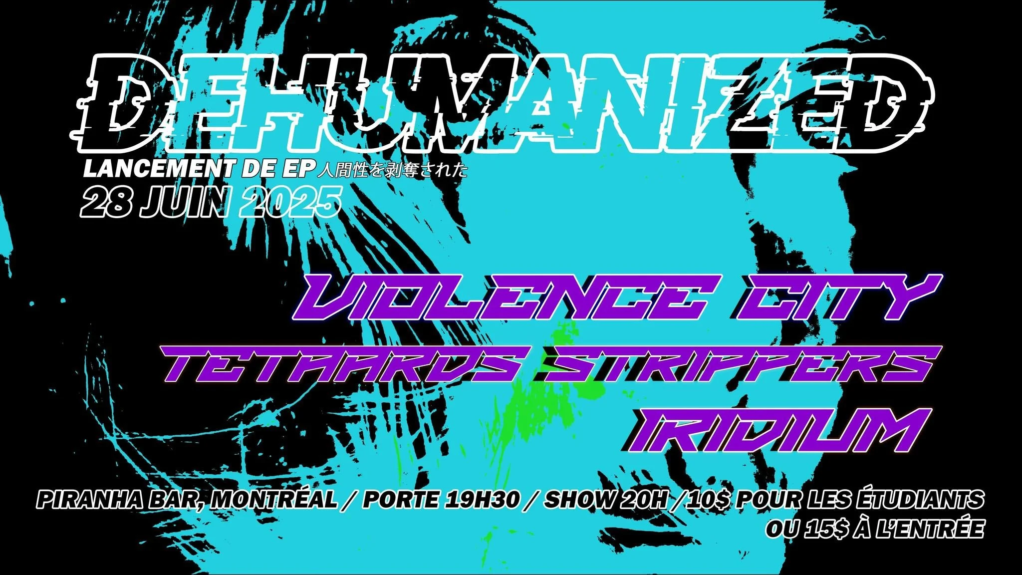 Violence City (Lancement de EP) // Iridium // Têtaards Strippers