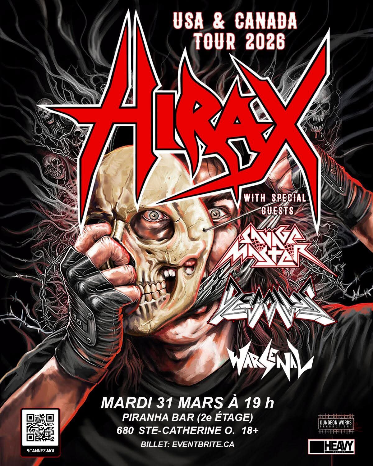 HIRAX, SAVAGE MASTER, DESOLUS et WARSENAL