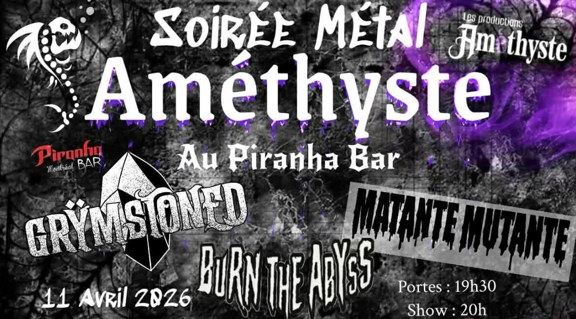 SOIRÉE MÉTAL AMÉTHYSTE 