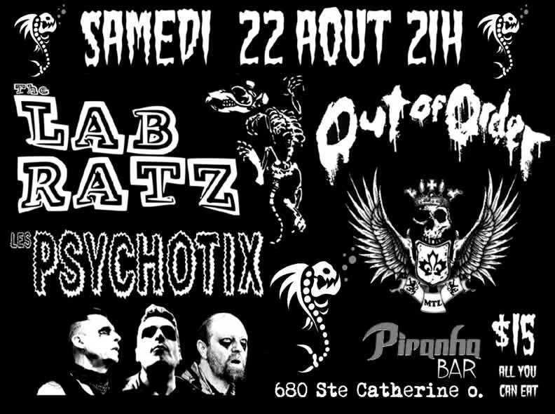 LAB RATZ, OUT OF ORDER et LES PSYCHOTIX