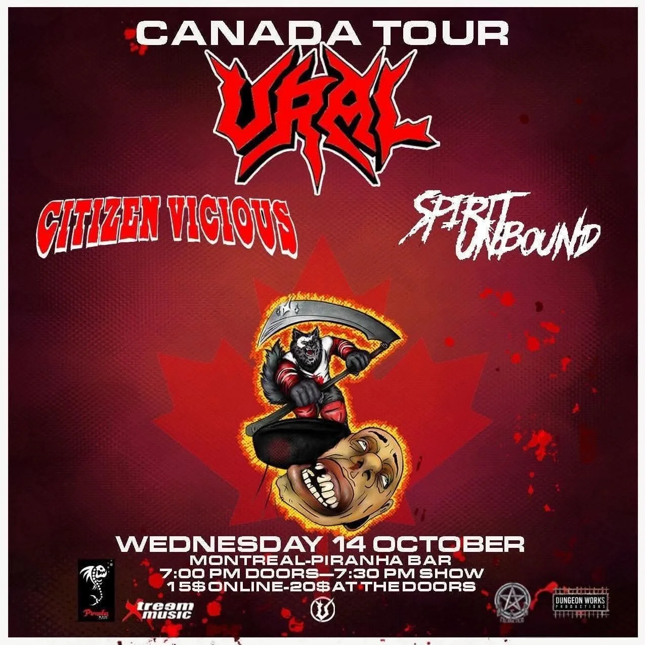 URAL, CITIZEN VICIOUS et SPIRIT UNBOUND