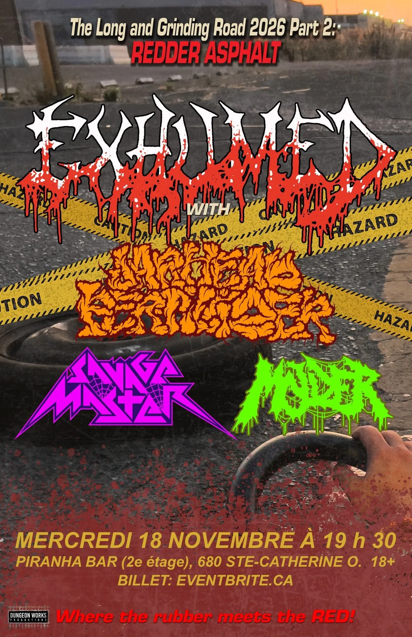 EXHUMED, JARHEAD FERTILIZER, SAVAGE MASTER et MOLDER 