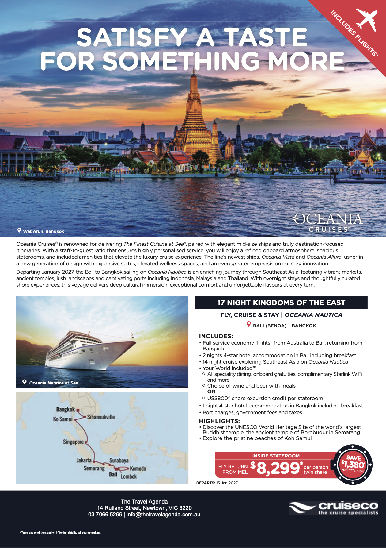 Oceania Cruises: Satisfy a taste for something more