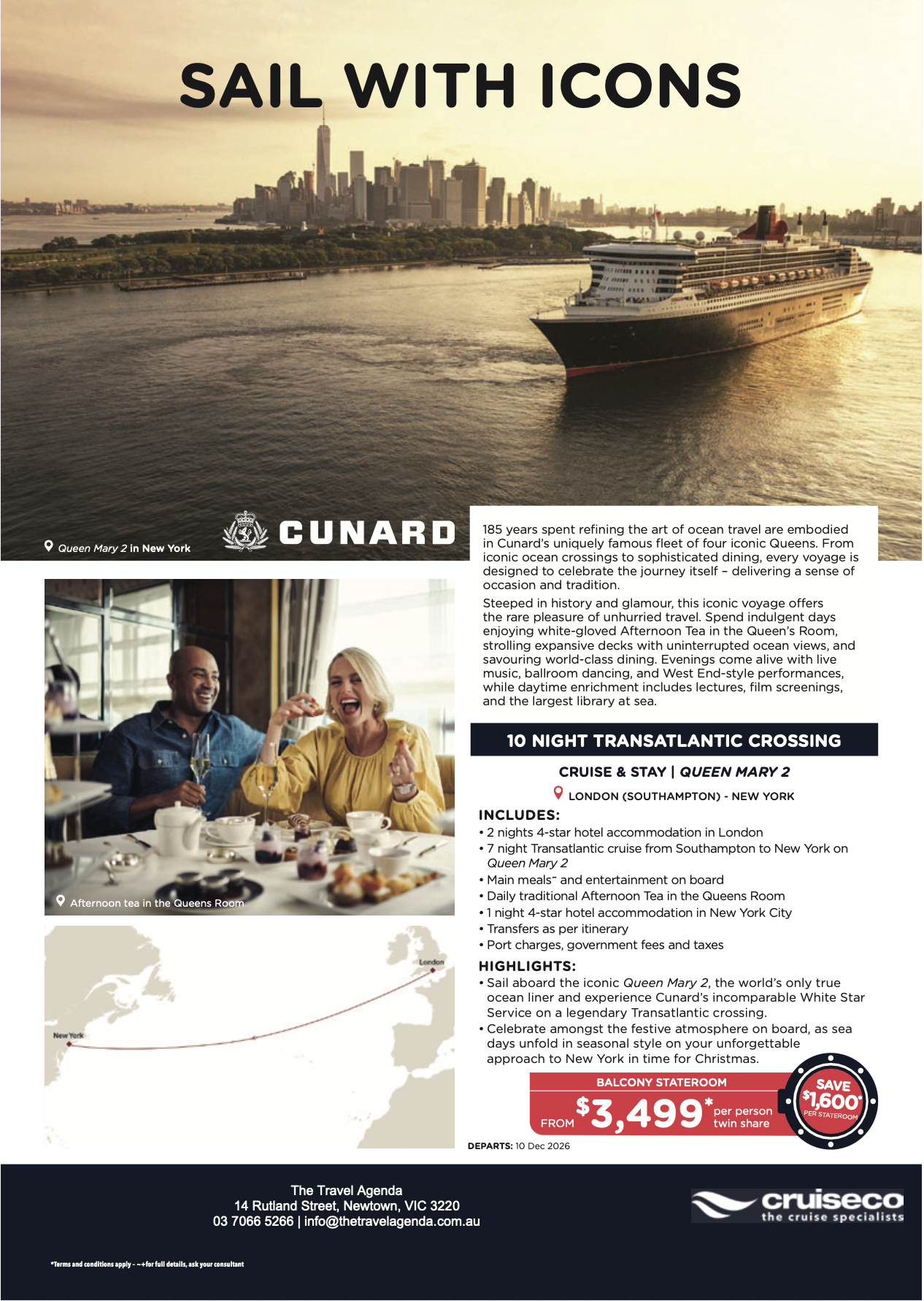 Cunard: Sail with icons
