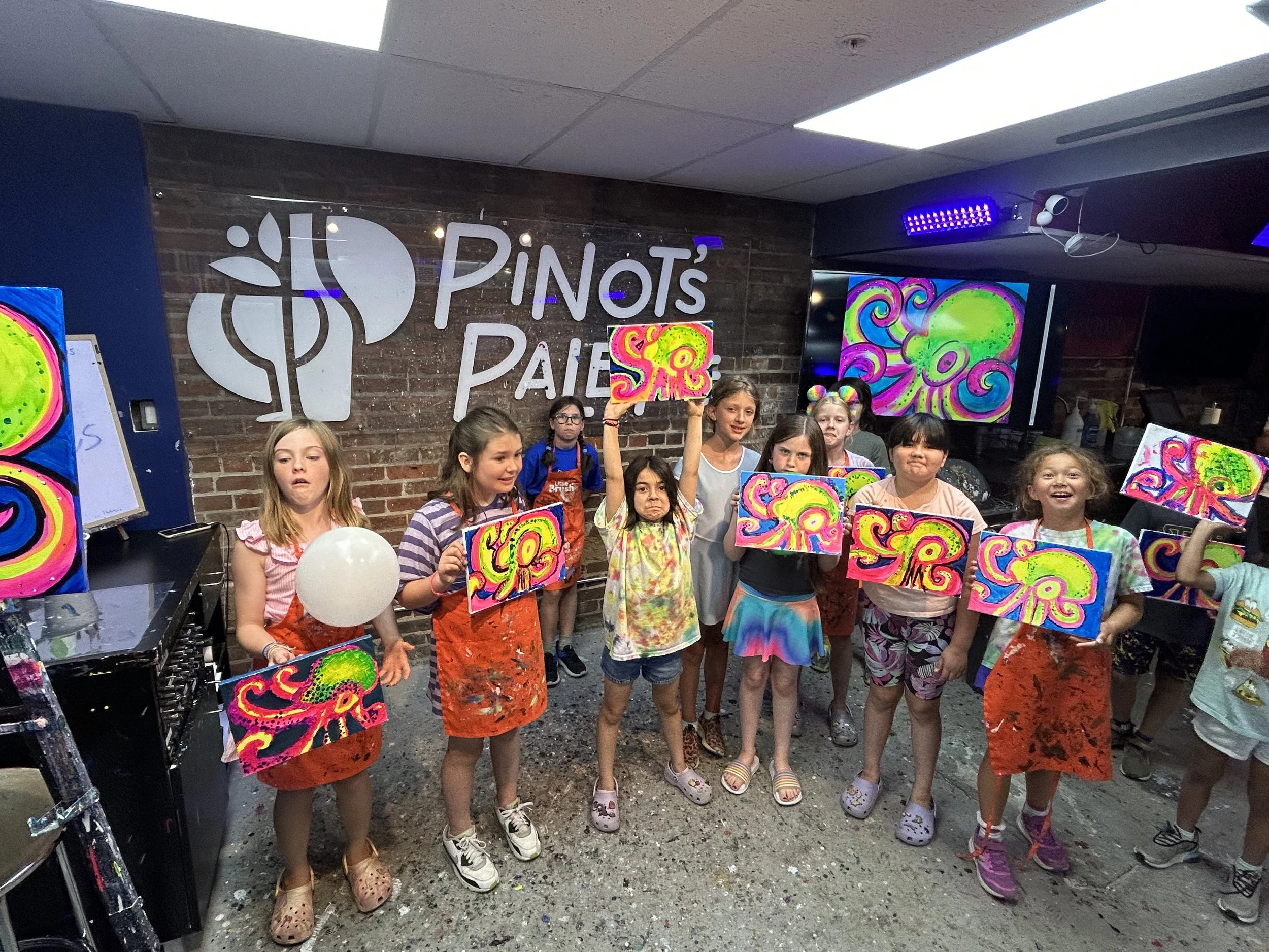 Children's private party at Pinot's Palette